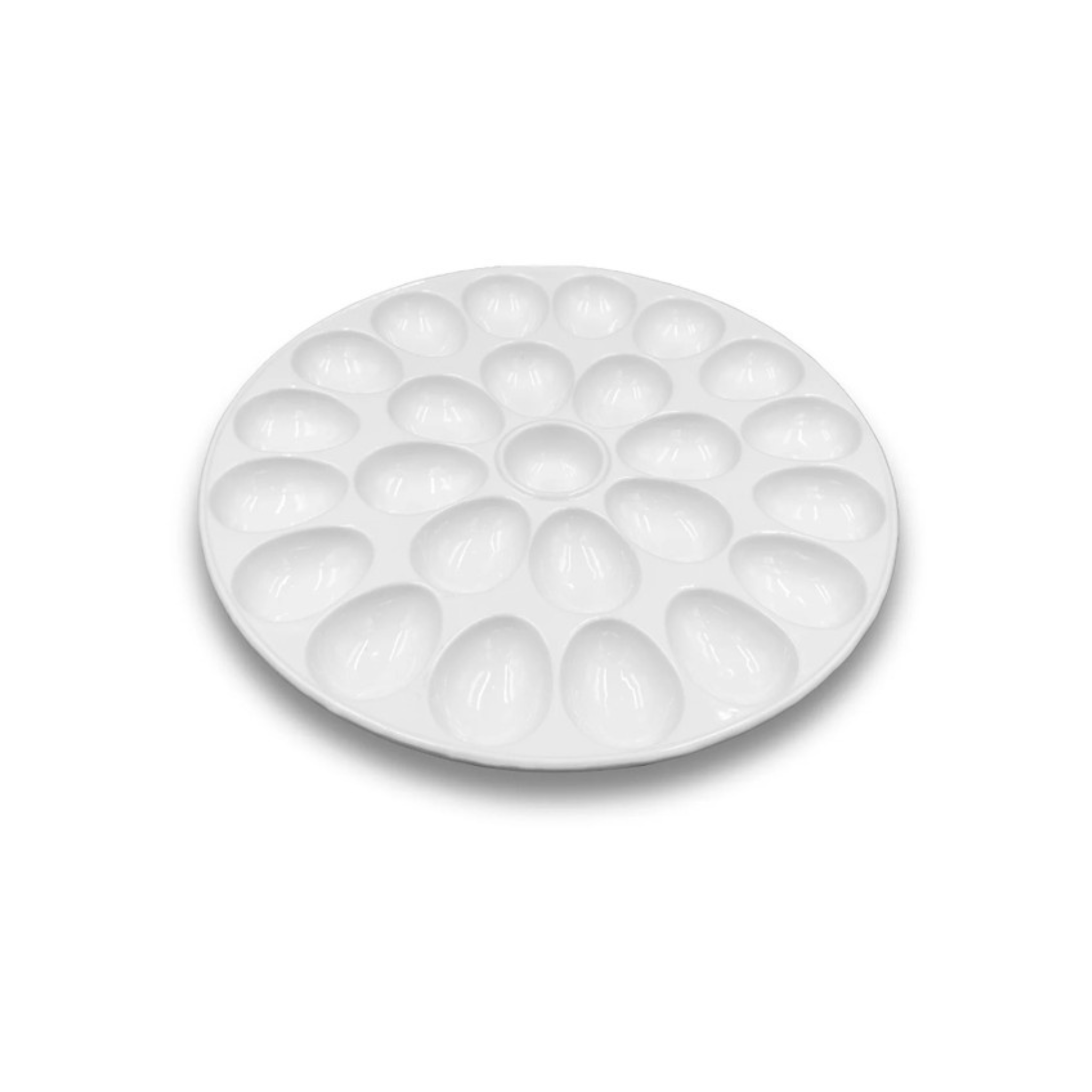 White porcelain 25 egg tray