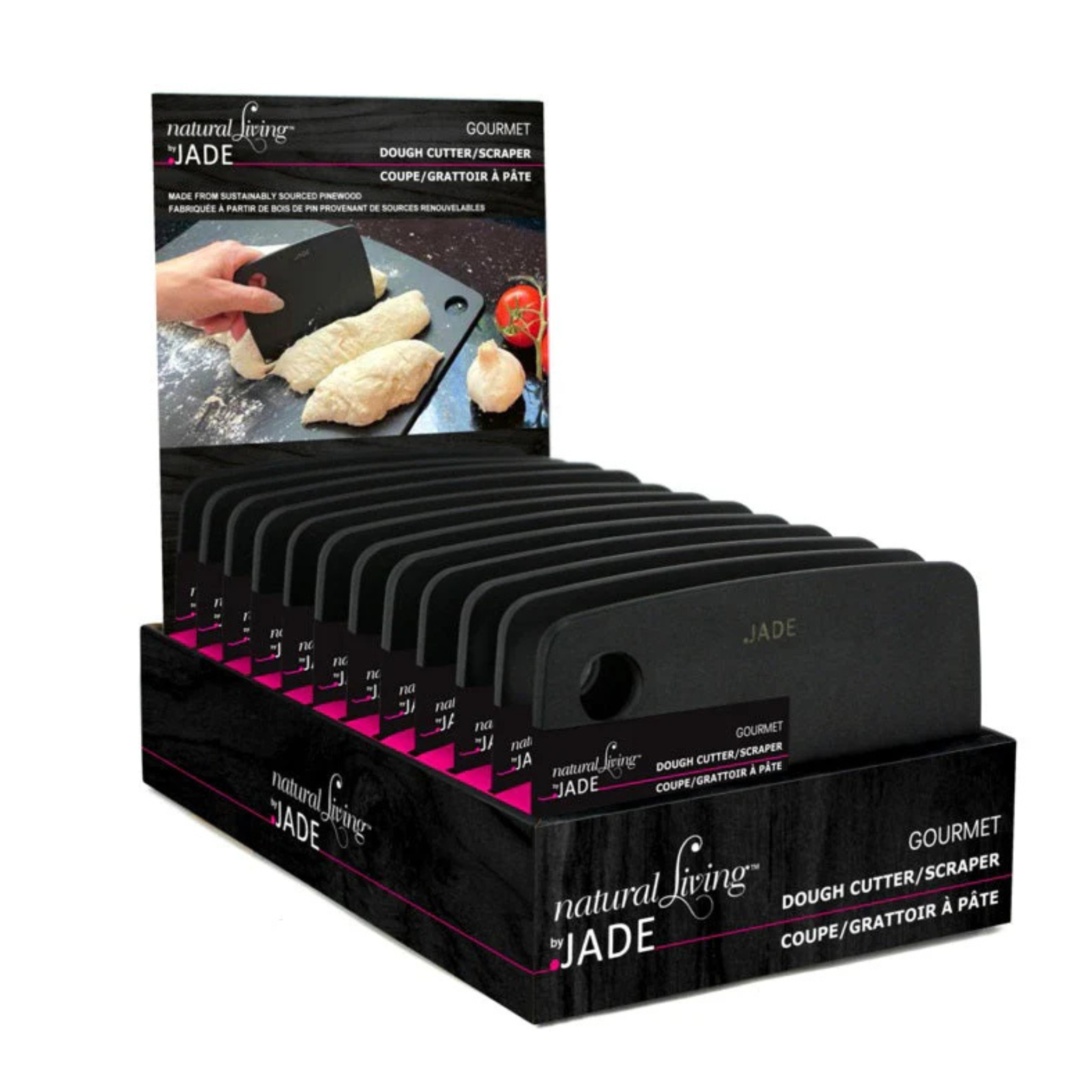 Coupe-pâte et grattoir noir - Natural Living Natural Living