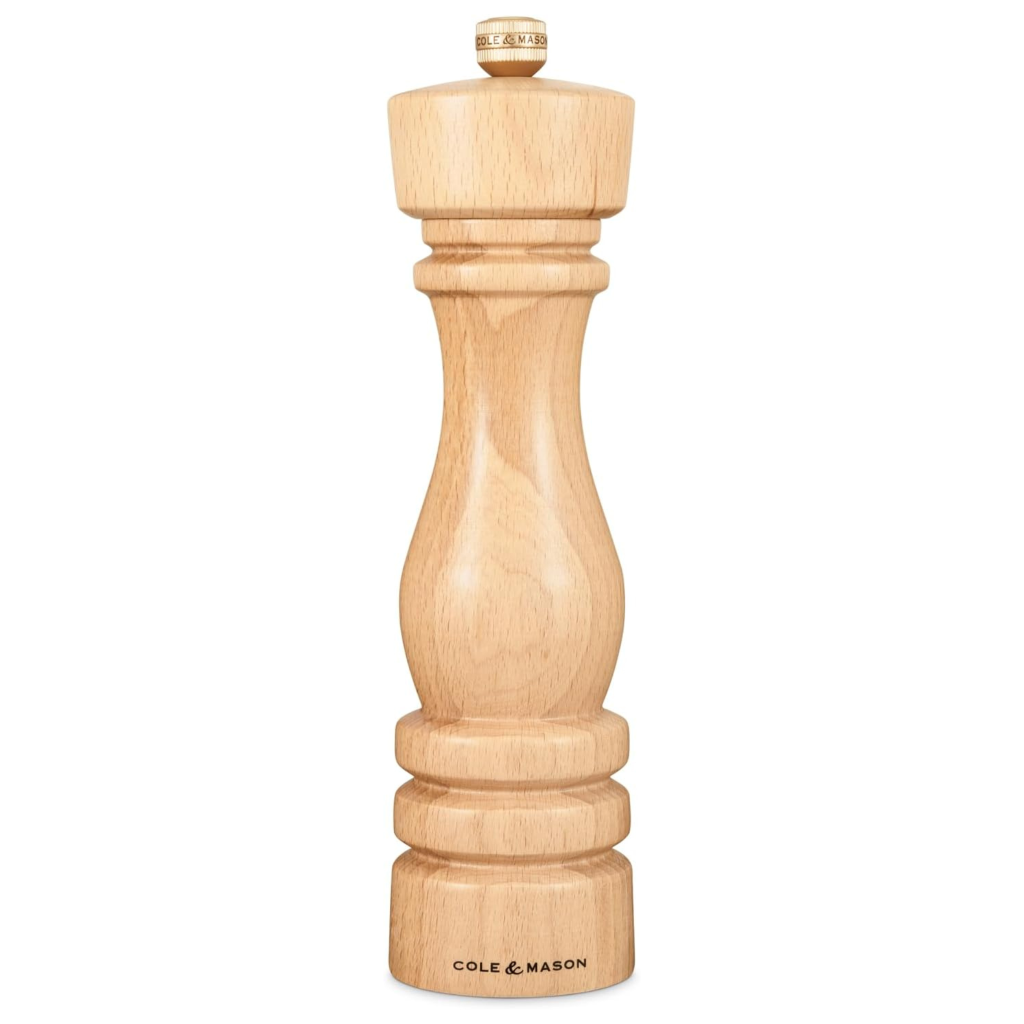 Cole &amp; Mason 8" Natural Beech Adjustable Salt Mill