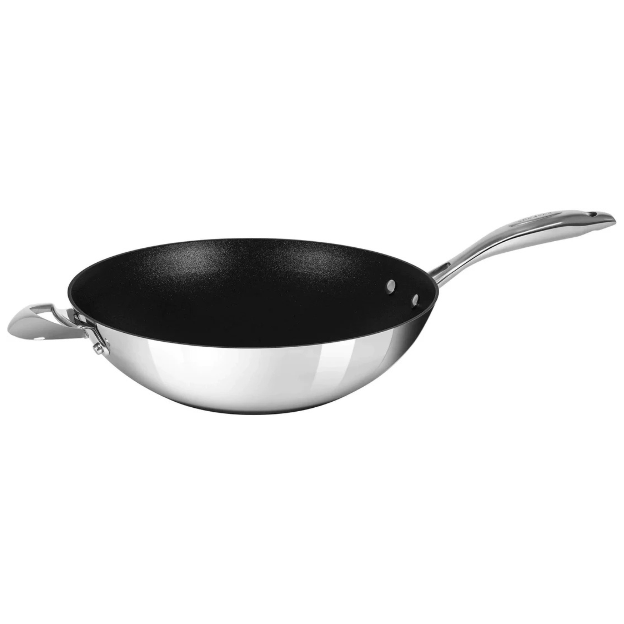 wok inox Scanpan HaptIQ 32 cm vue de dessus
