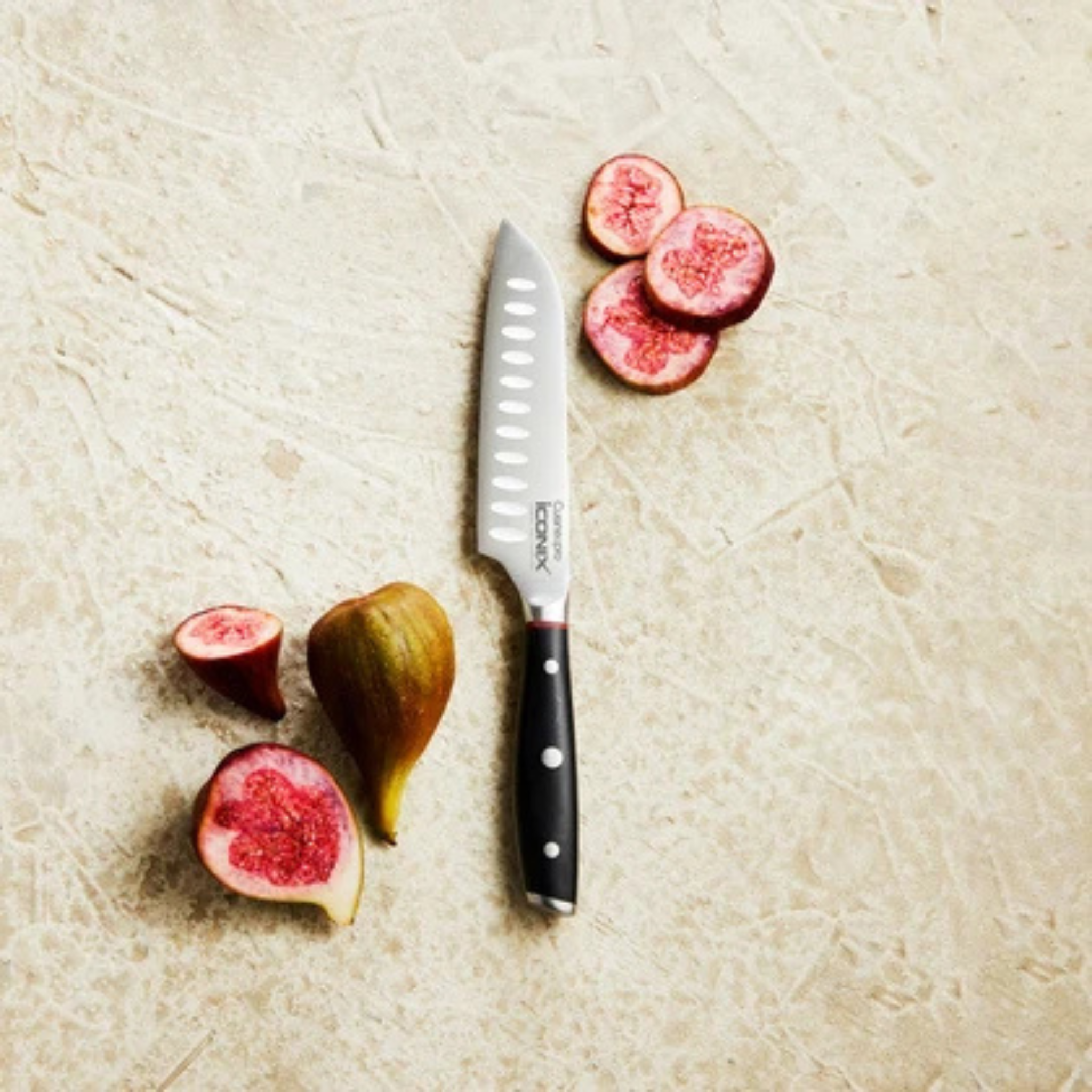 Couteau santoku en acier allemand iconiX® 12,5 cm - Cuisine::pro®