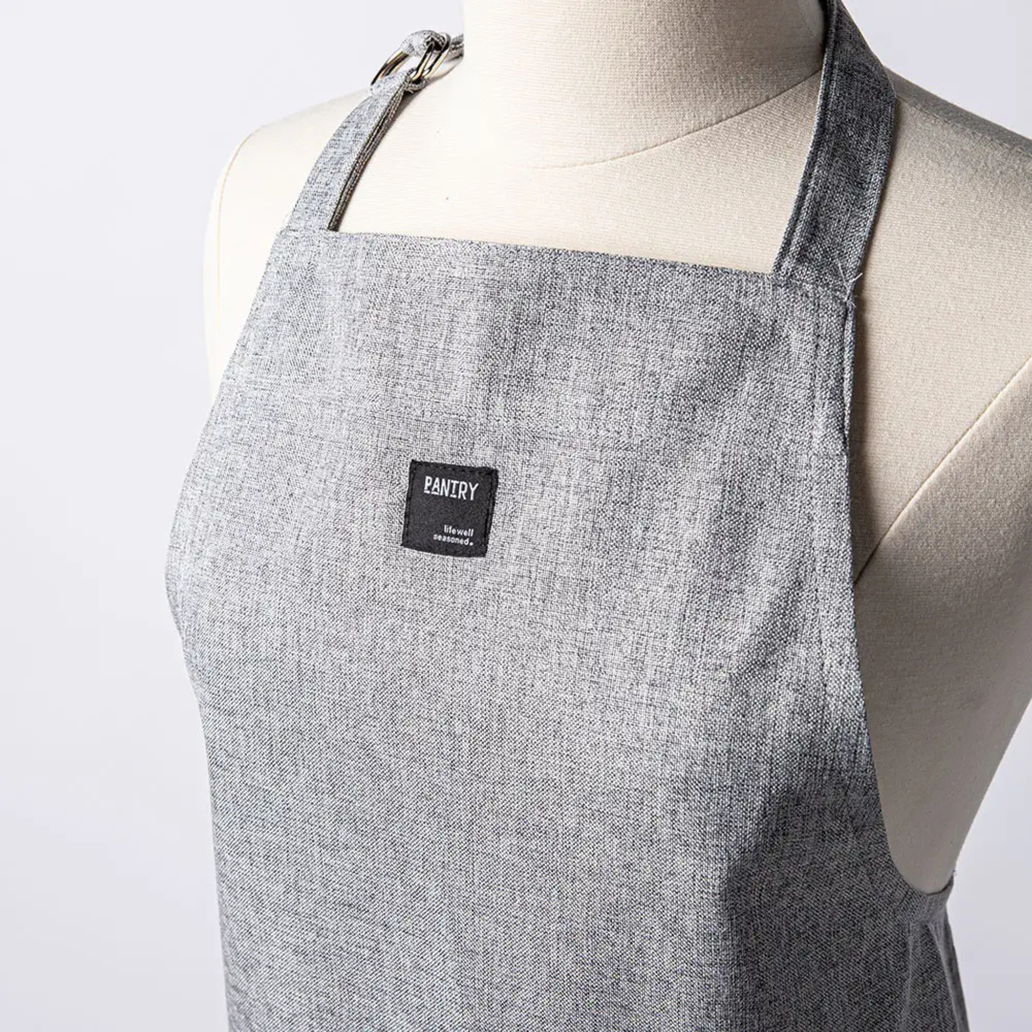 Unisex Grey Chambray Apron with Adjustable Straps - Harman