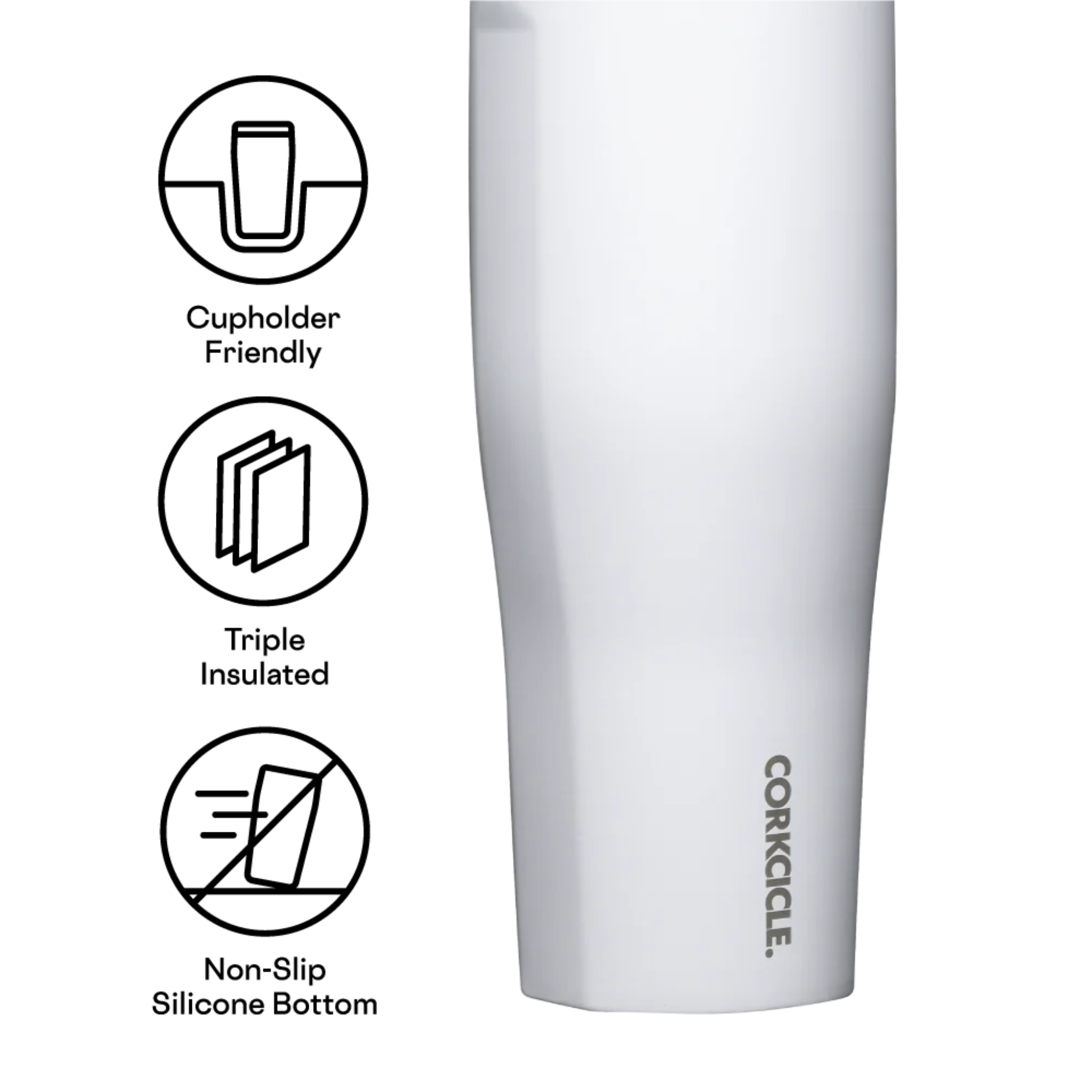 Tasse isolante Go Cup XL Blanche 30 Oz - Corkcicle