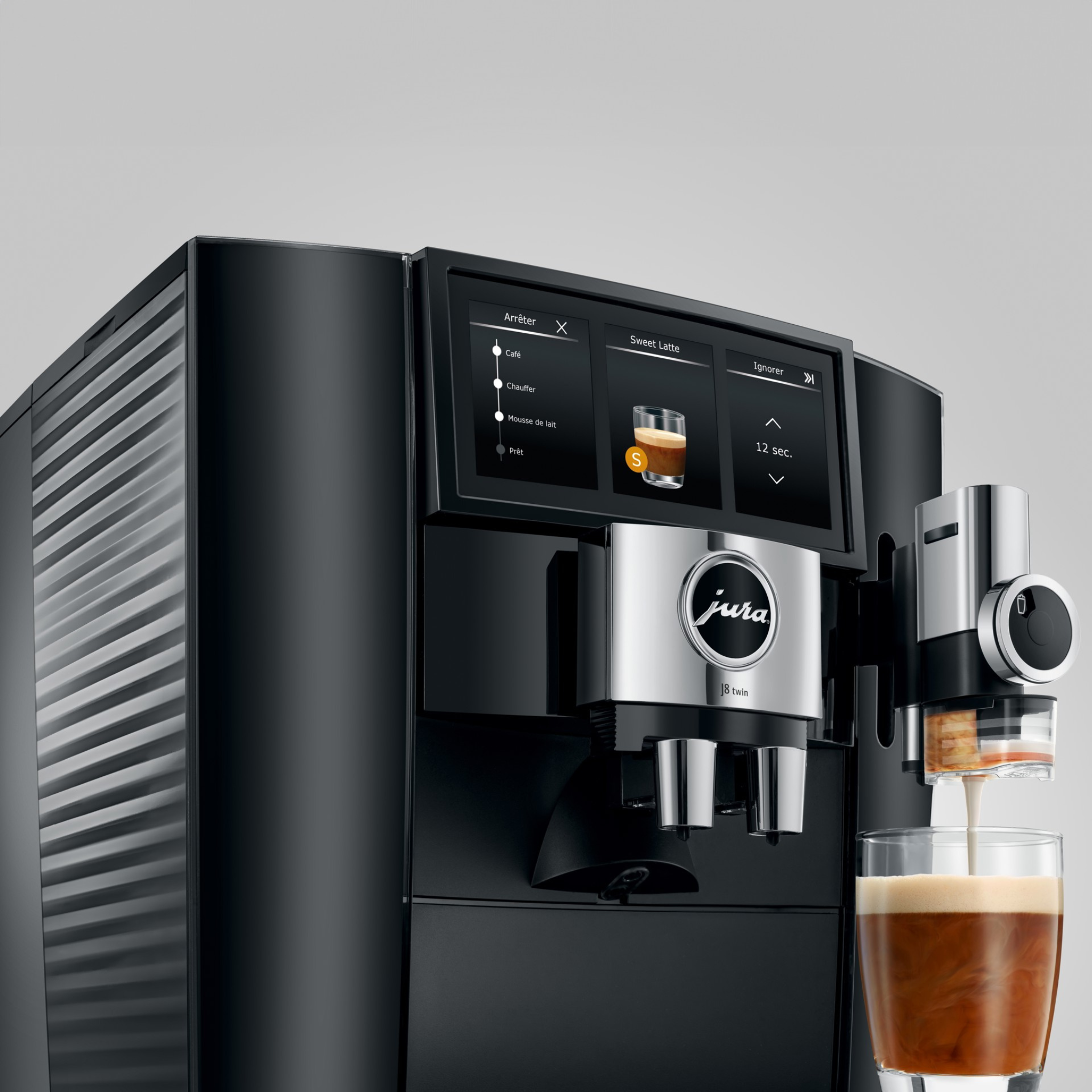 Machine à café semi-automatique double moulin J8 Twin Noir - Jura