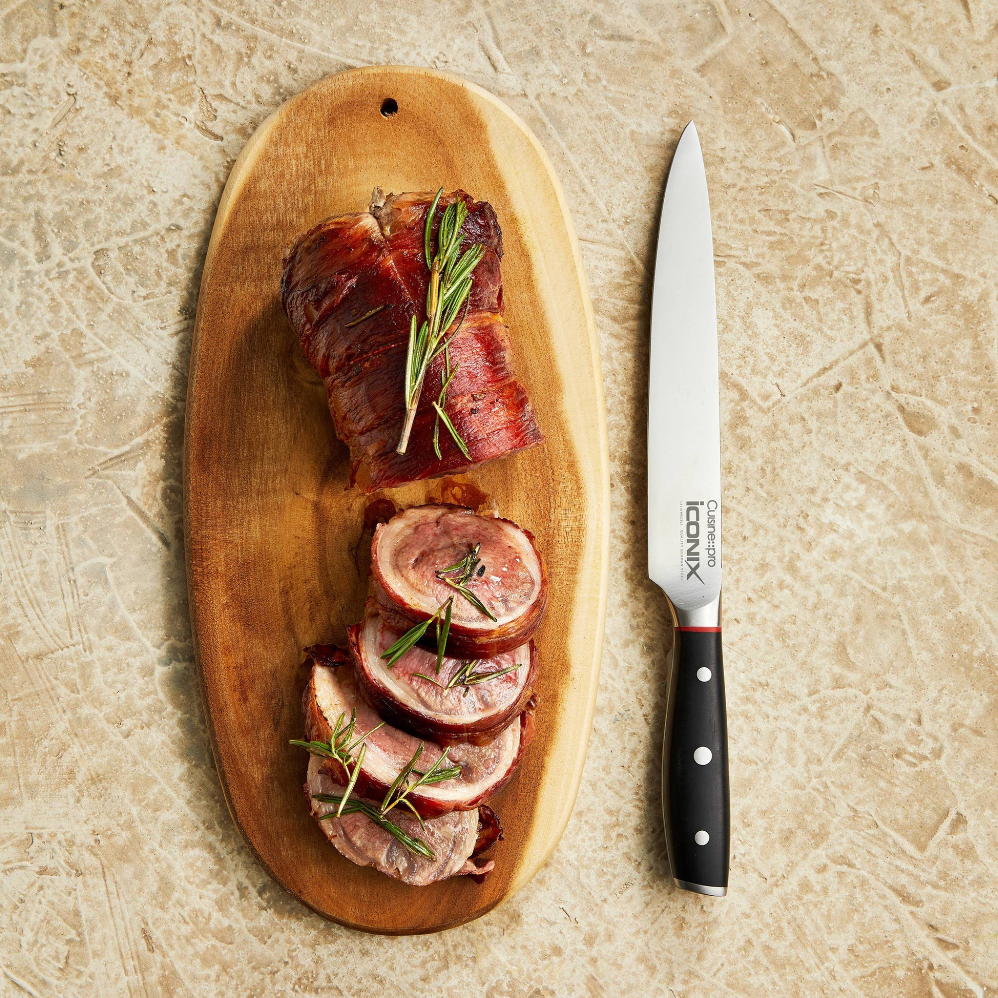 couteau à découper iconiX™ 20 cm acier inoxydable vue complète