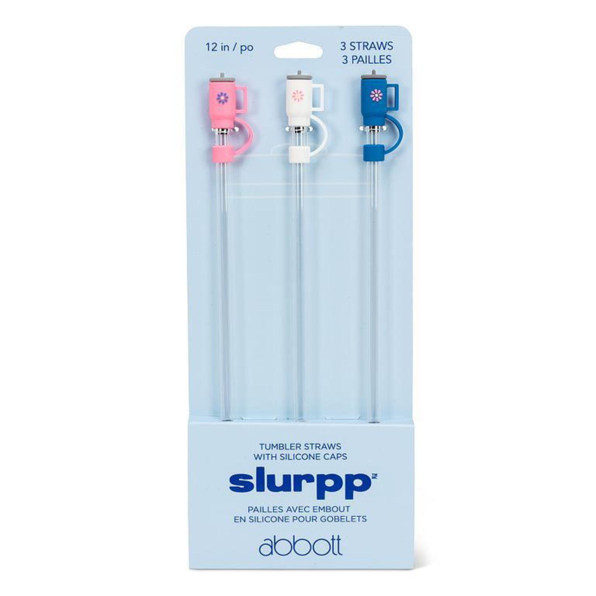 Ensemble de 3 pailles jumbo avec embouts Chats