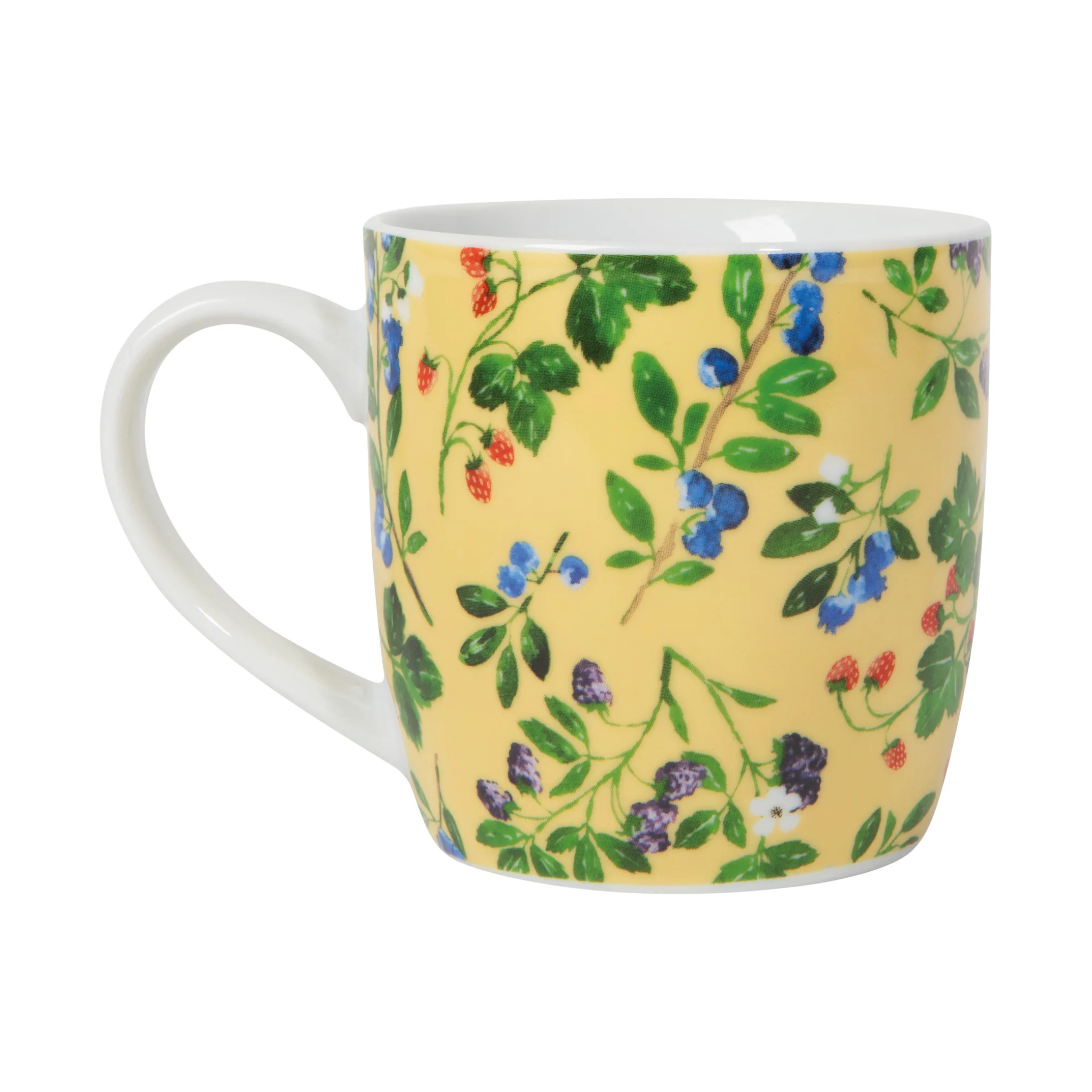 Tasse en porcelaine jaune motif baies Berry Bramble 355 ml - Danica