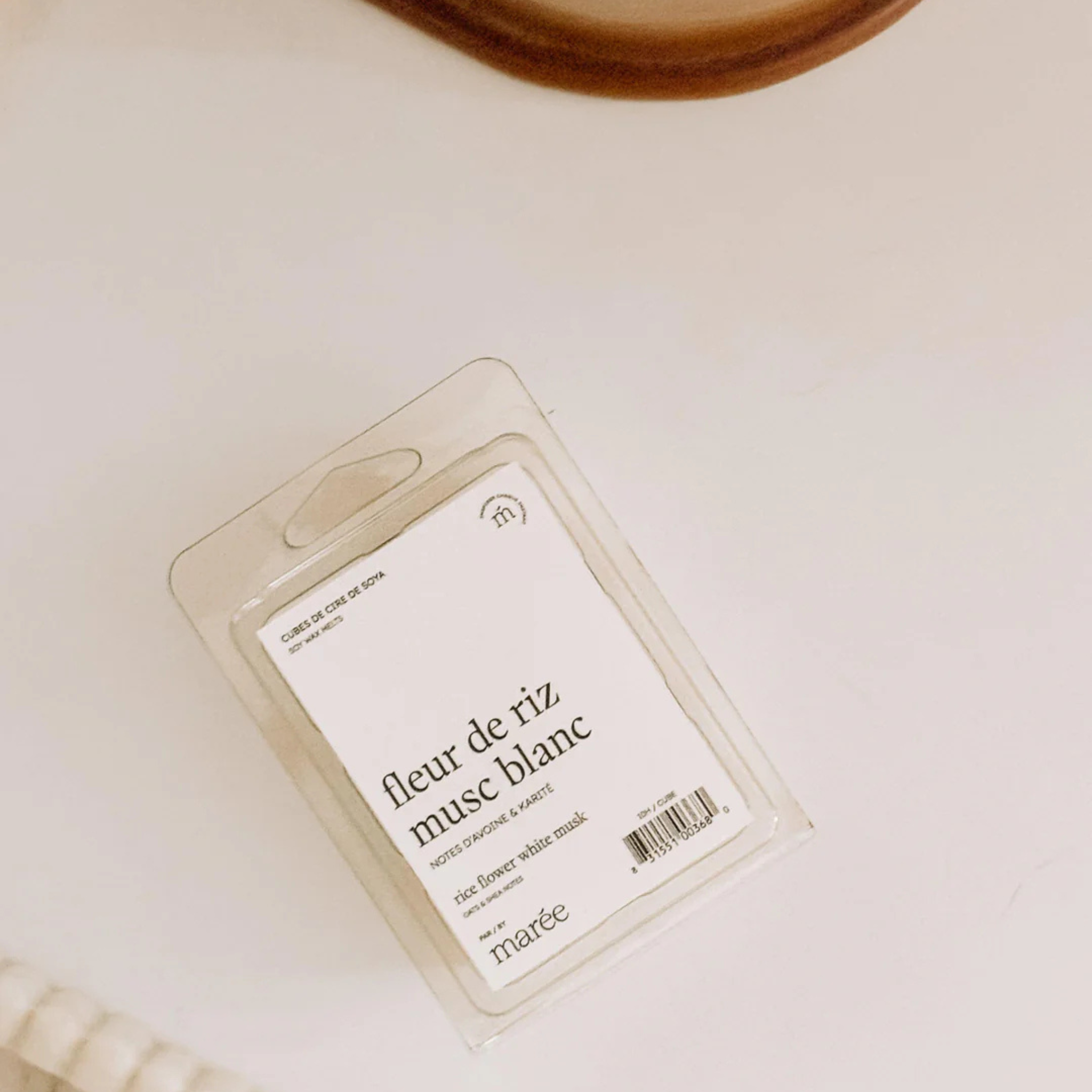 Soy wax cubes with rice flower and white musk - Tide Candles