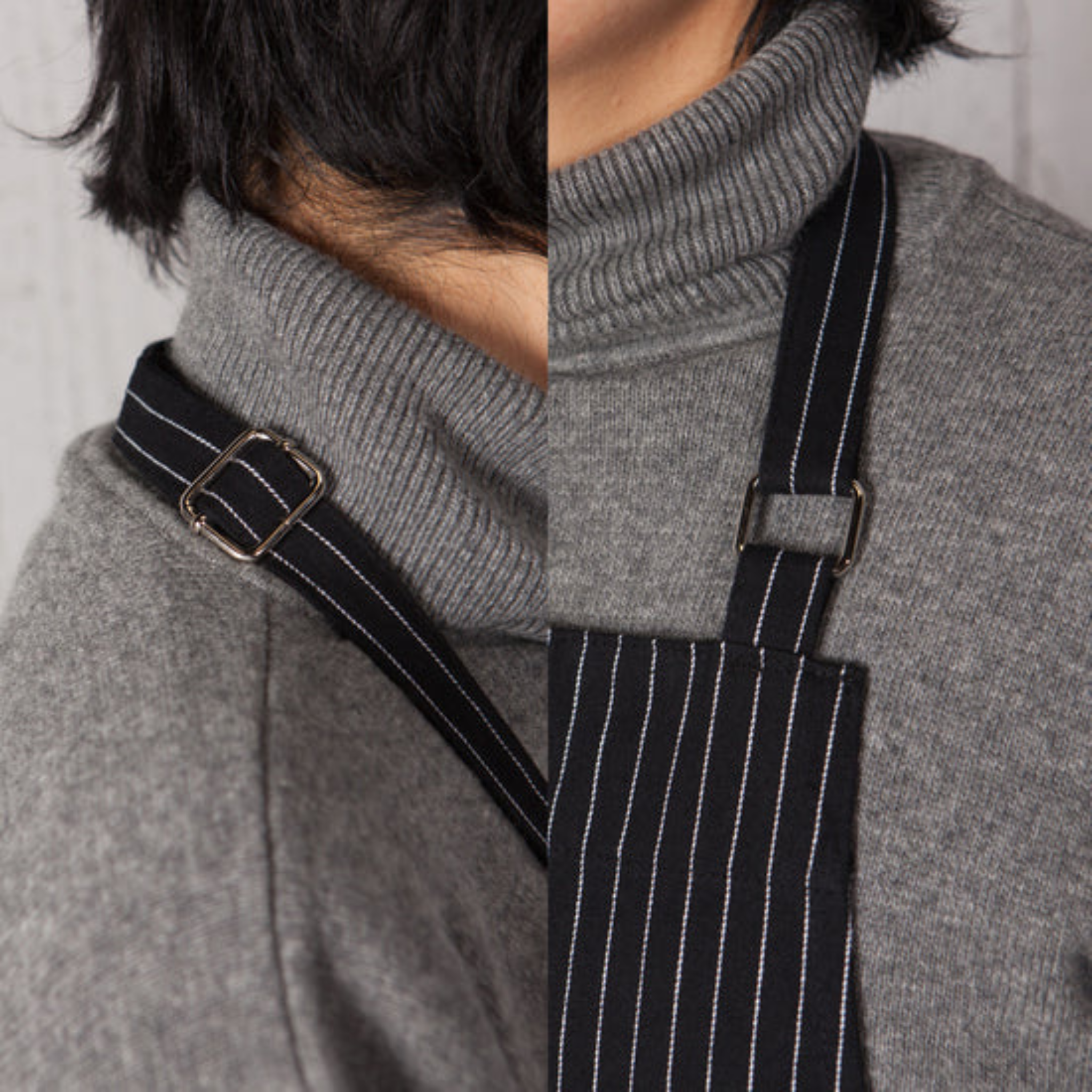 Black Striped Chef Apron - Now Designs