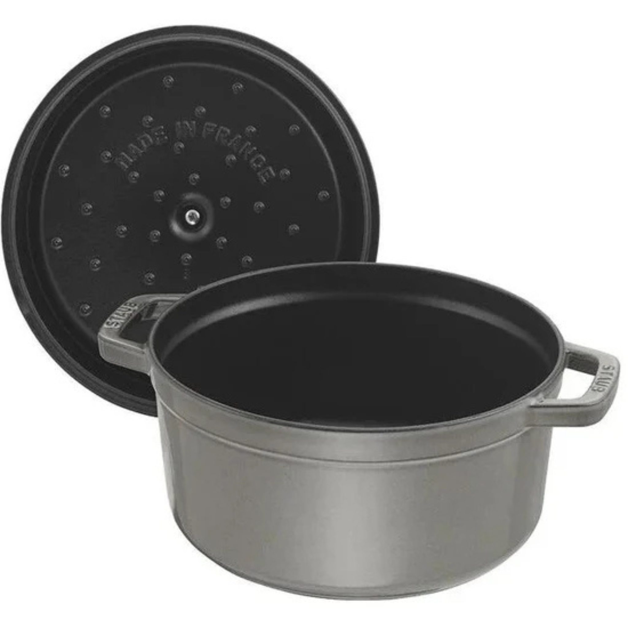 cocotte Staub intérieur émail texturé
