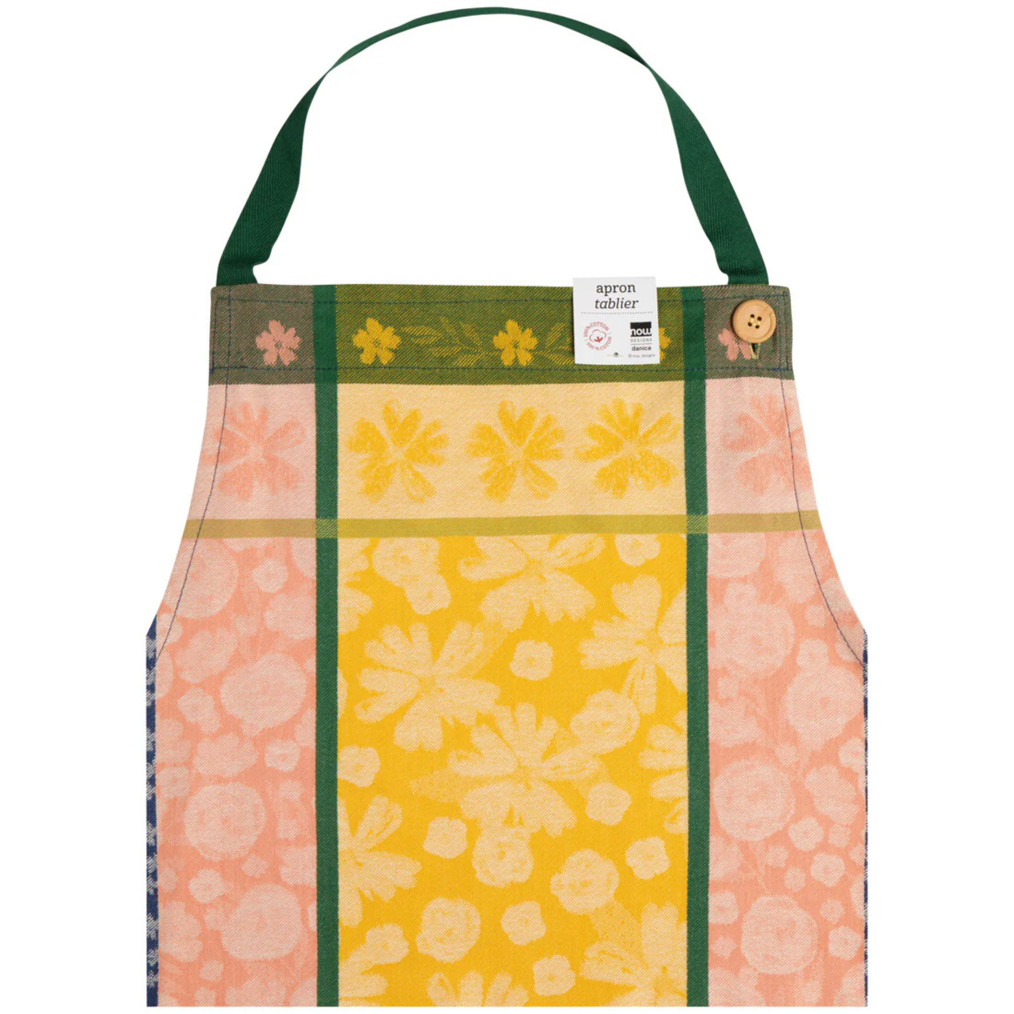 Tablier coton style jardin fleuri