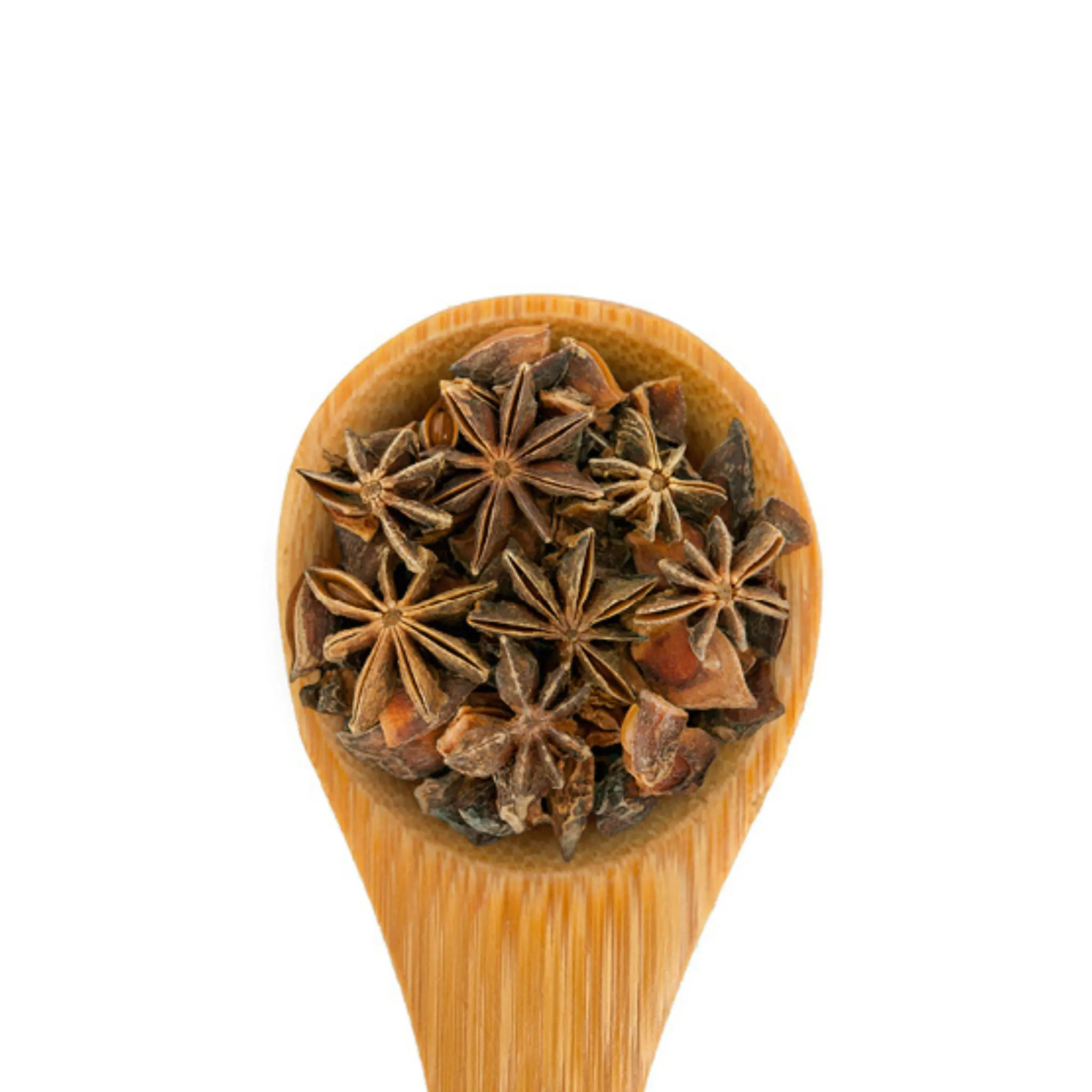 Paquet de 25 g d'anis étoilé Les Soeurs en vrac, épice parfumée et médicinale.