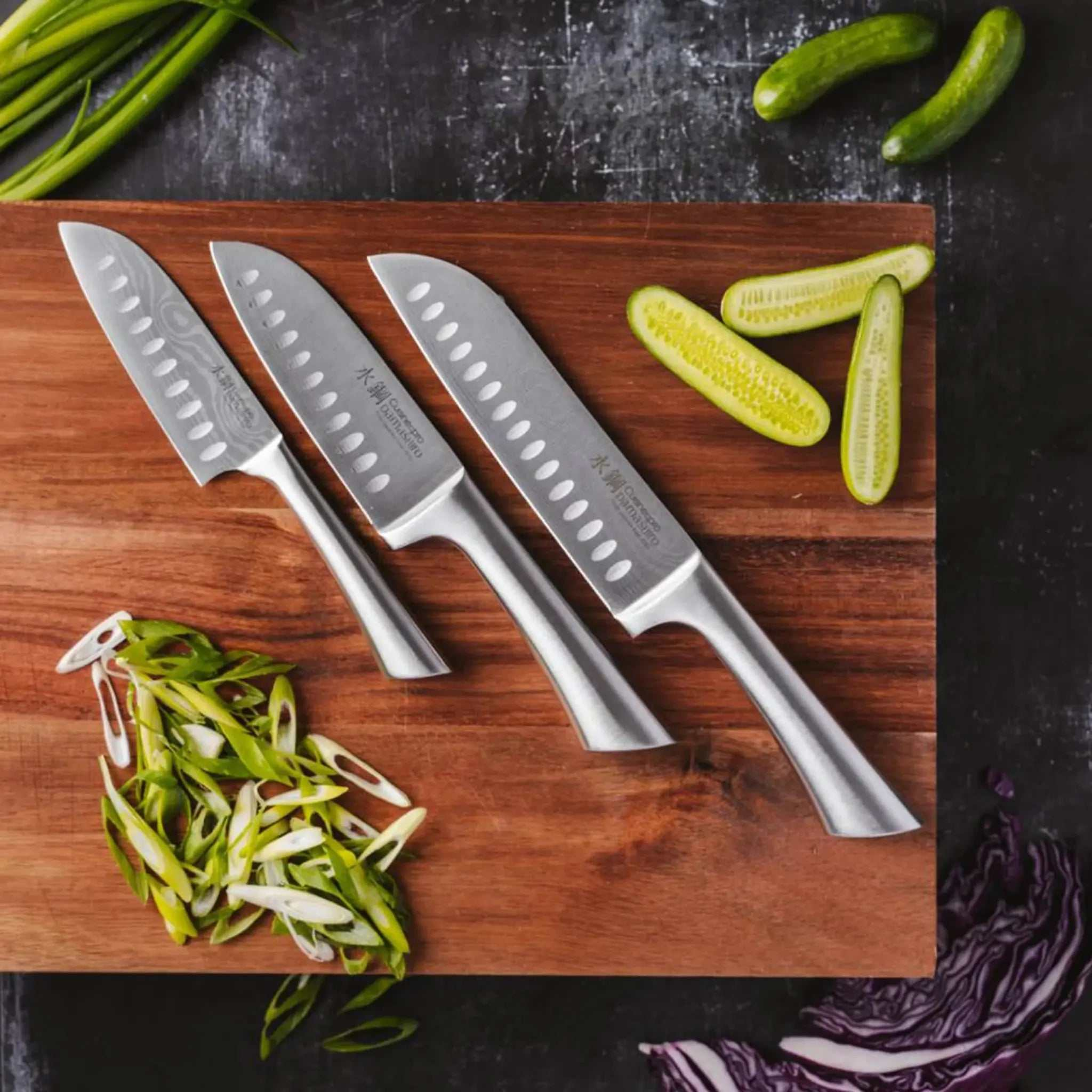 Ensemble de 3 couteaux Santoku Damashiro® - Cuisine::pro® Cuisine::pro®