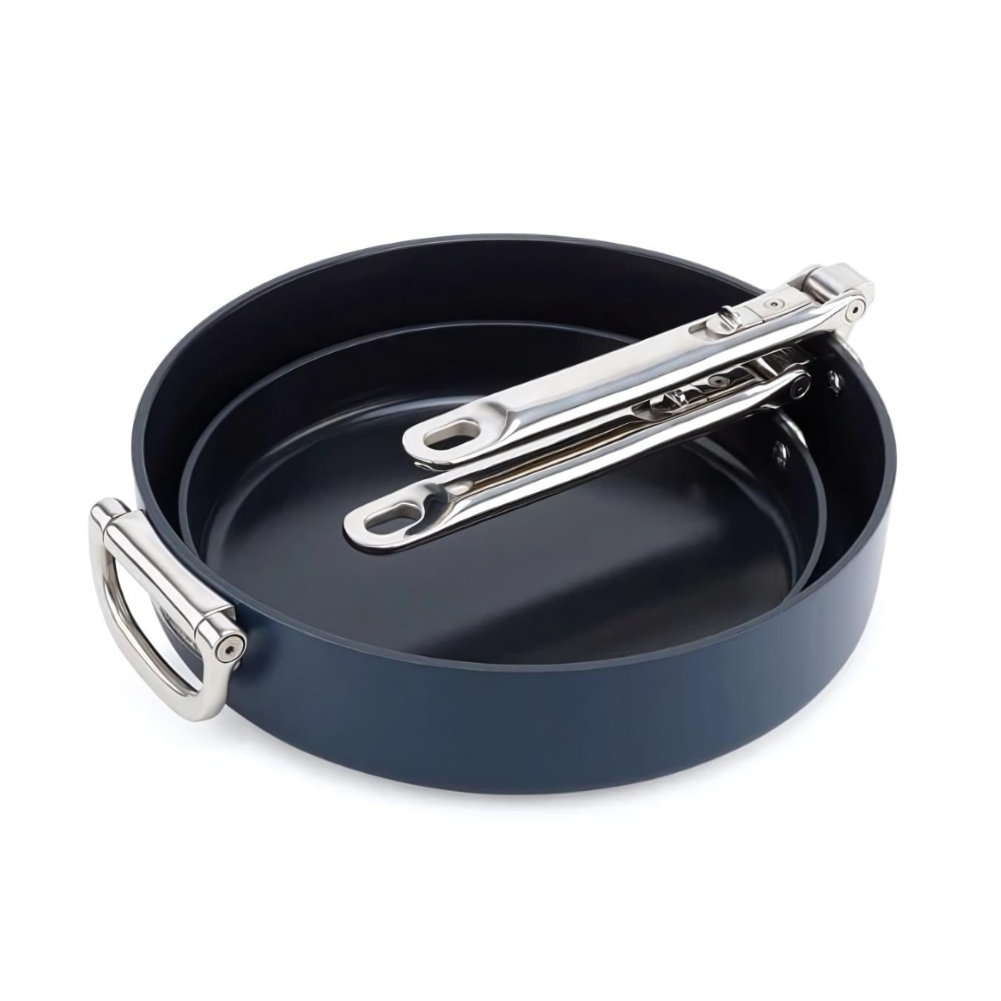 Ensemble de poêles 2 pièces avec poignées pliables – Joseph Joseph