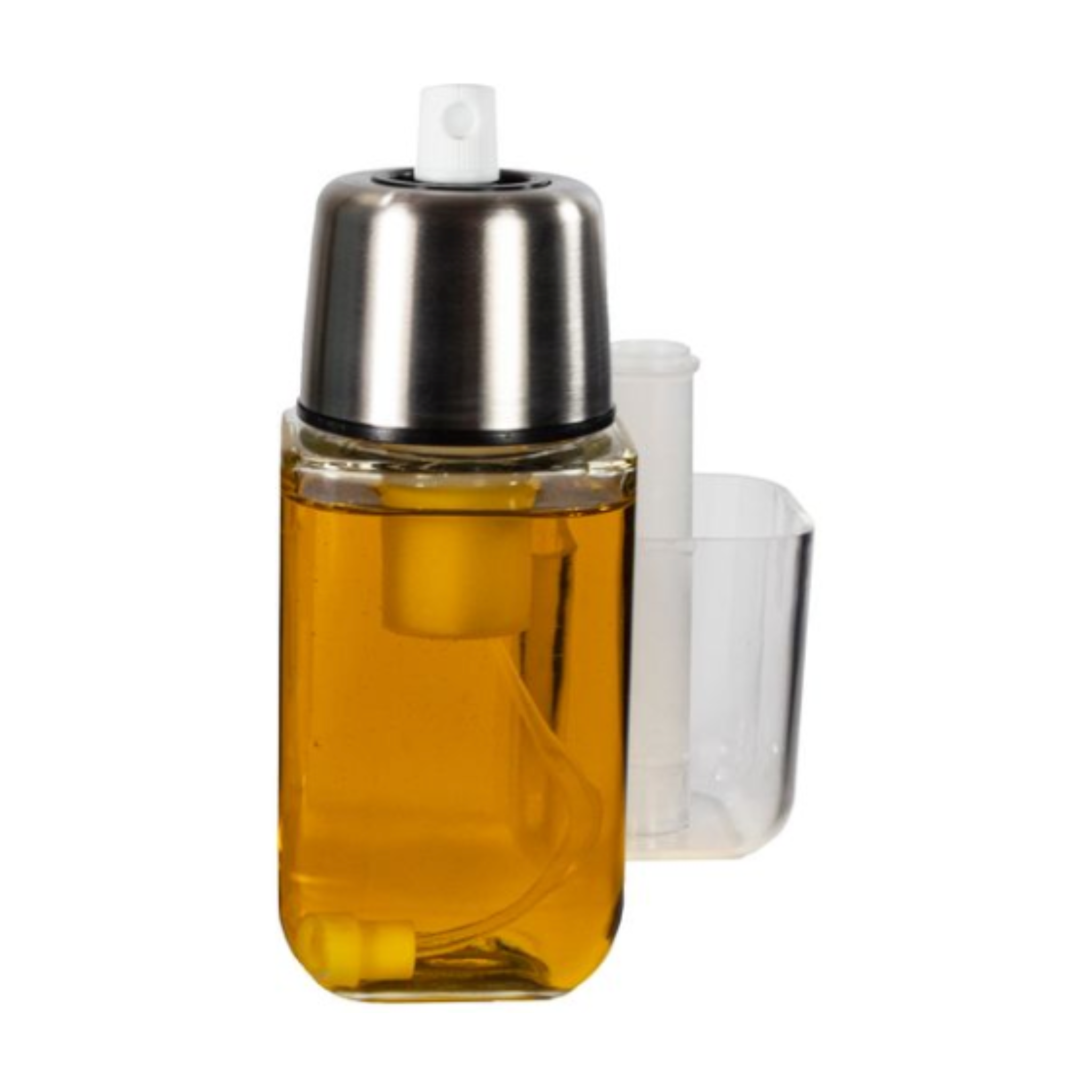 spray huile cuisine avec couvercle en acier inoxydable