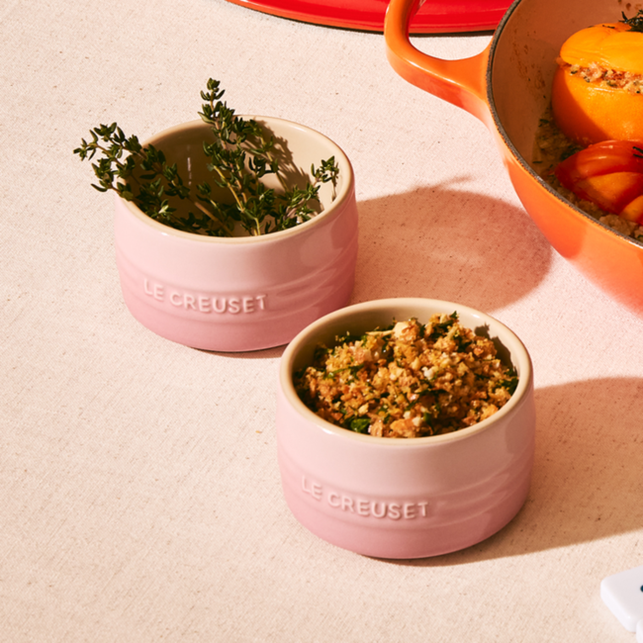 Ensemble de 2 ramequins empilables Shell Pink 200 ml - Le Creuset