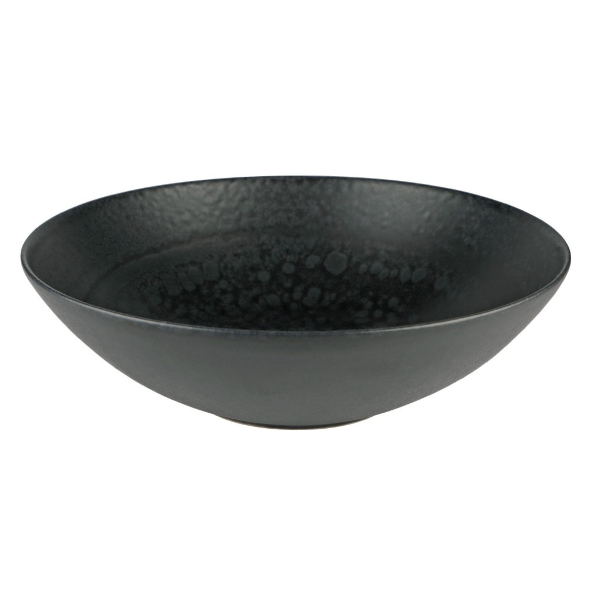 Bol à salade en grès martelé Noir 24cm - Mesa Ceramics