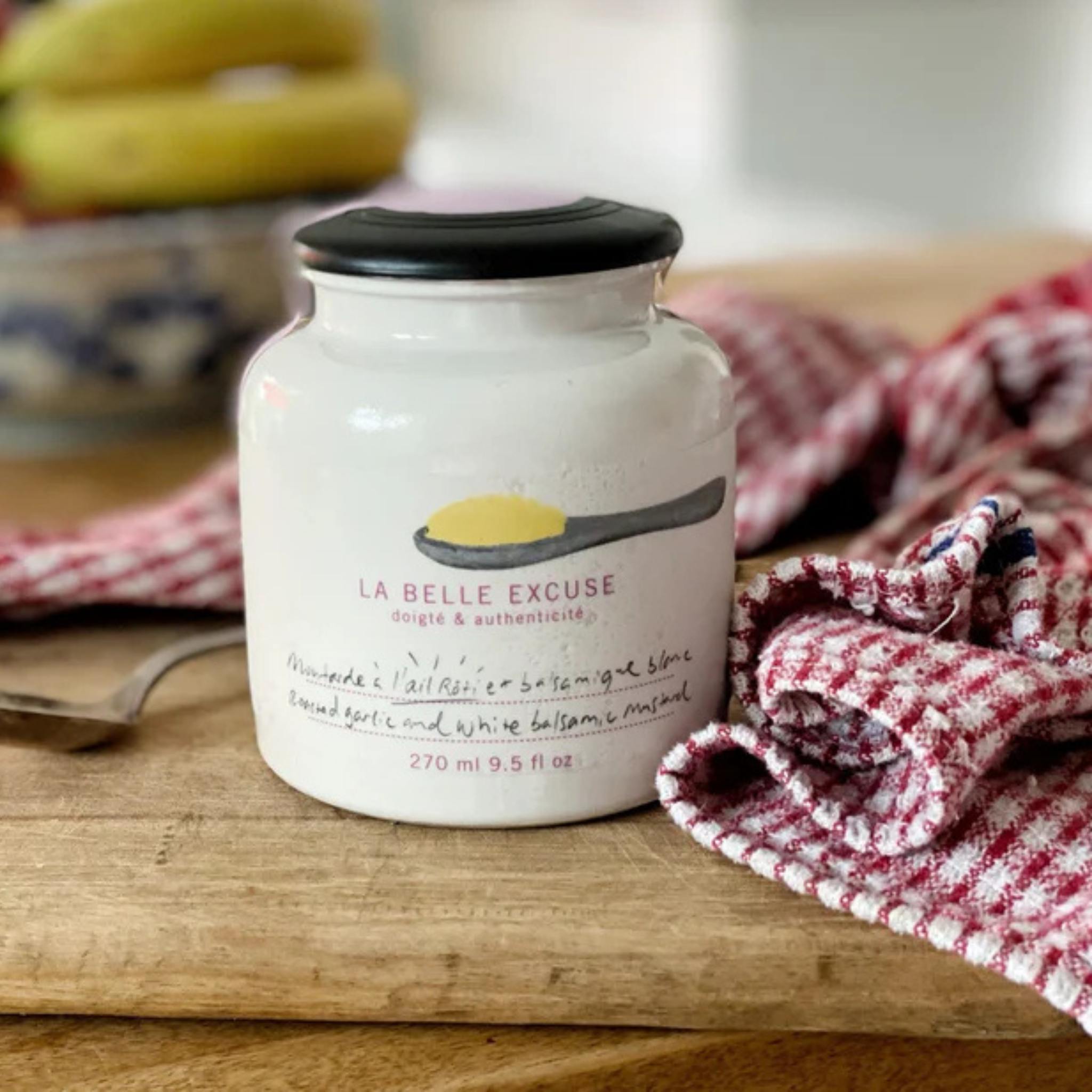 Roasted Garlic and White Balsamic Mustard 270 ml - La Belle Excuse