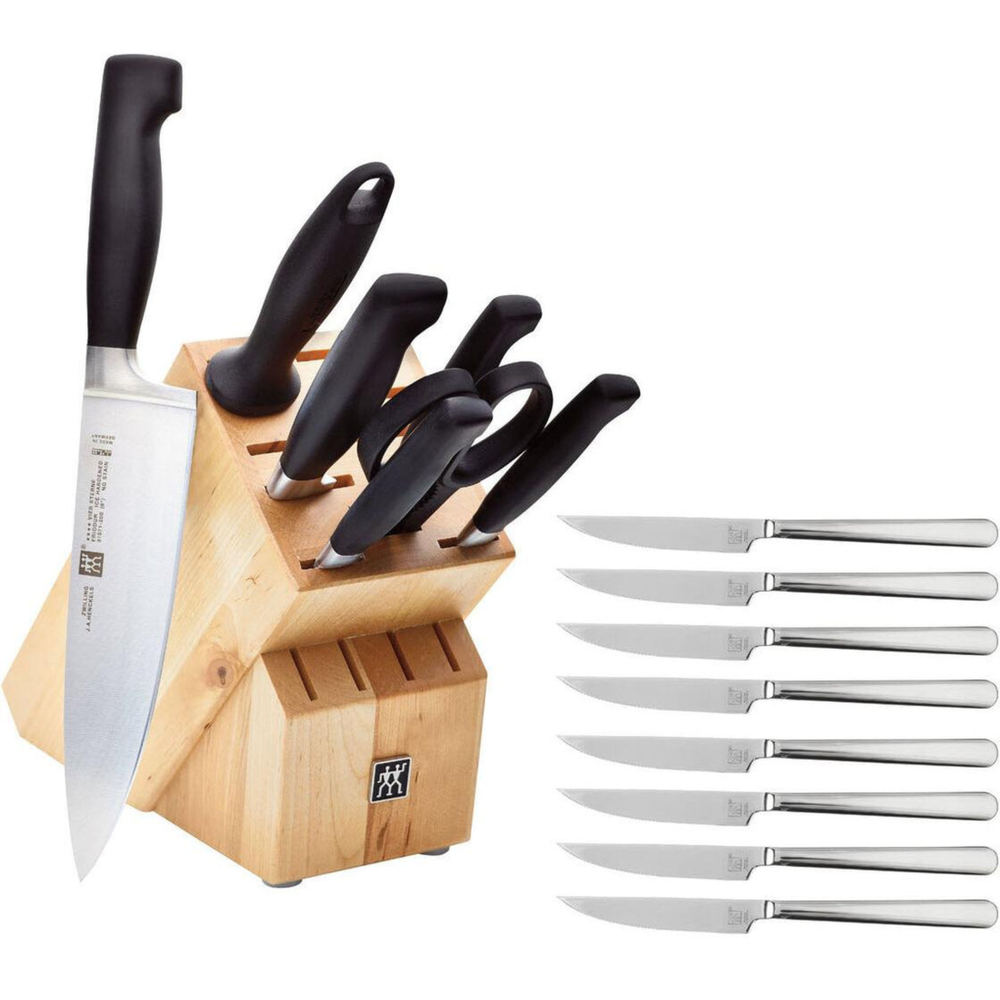 Bloc de couteaux Four Star 8 pièces avec ensemble de couteaux à steak – ZWILLING