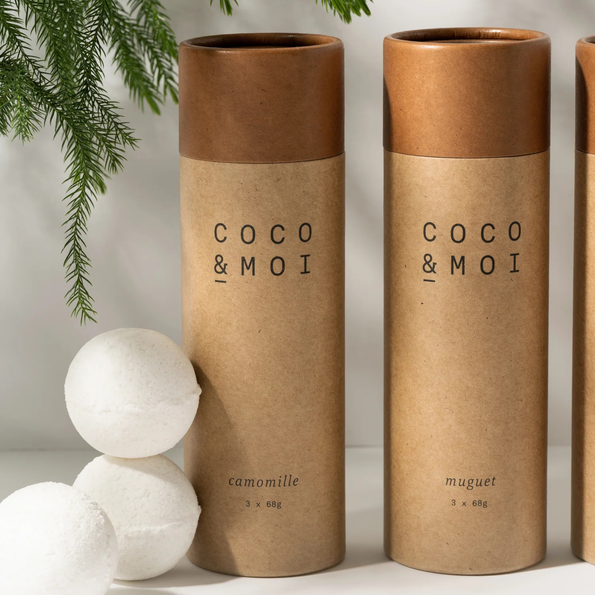 Ensemble de 3 bombes de bain Muguet 68g - Coco et Moi