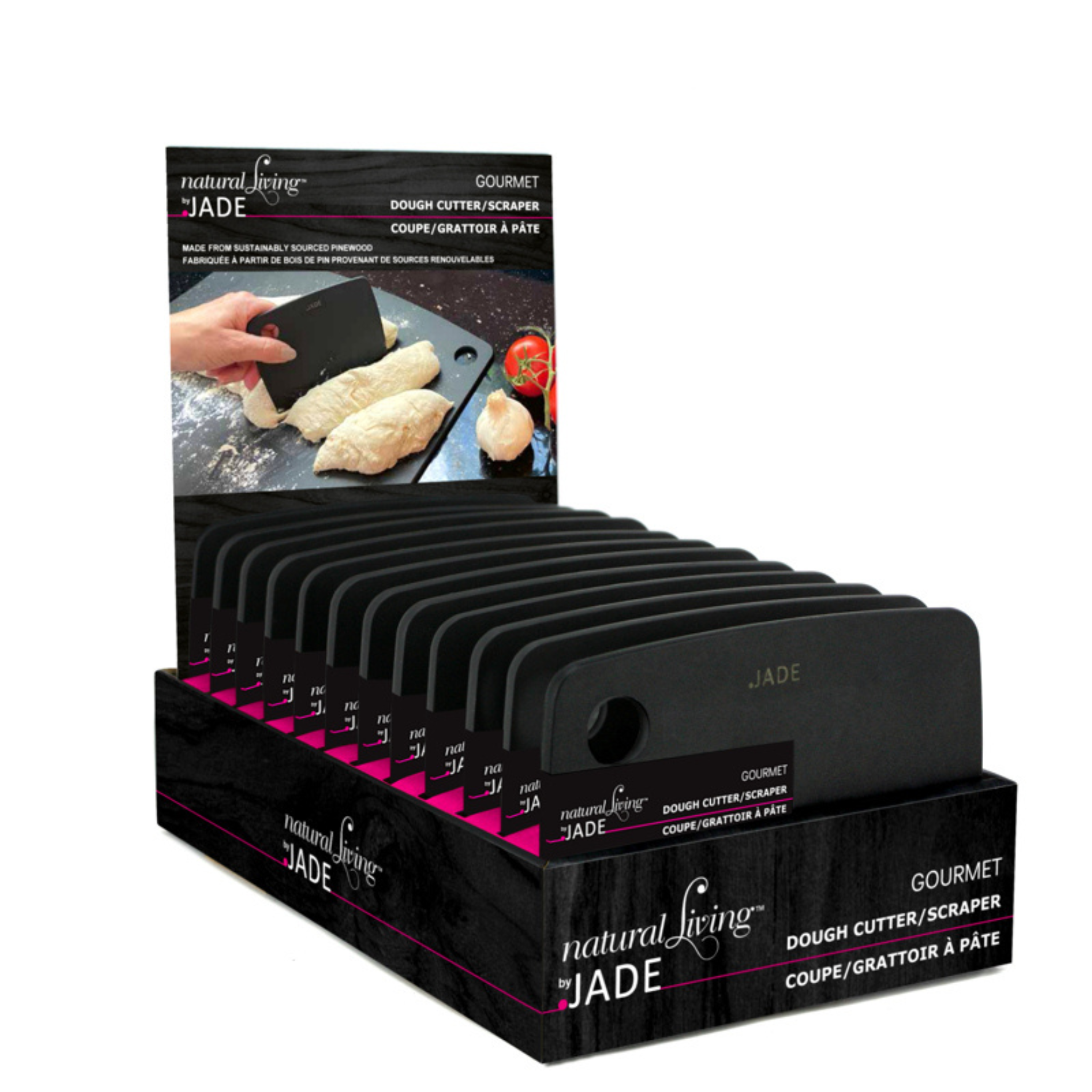 Coupe-pâte/racloir noir - Natural Living