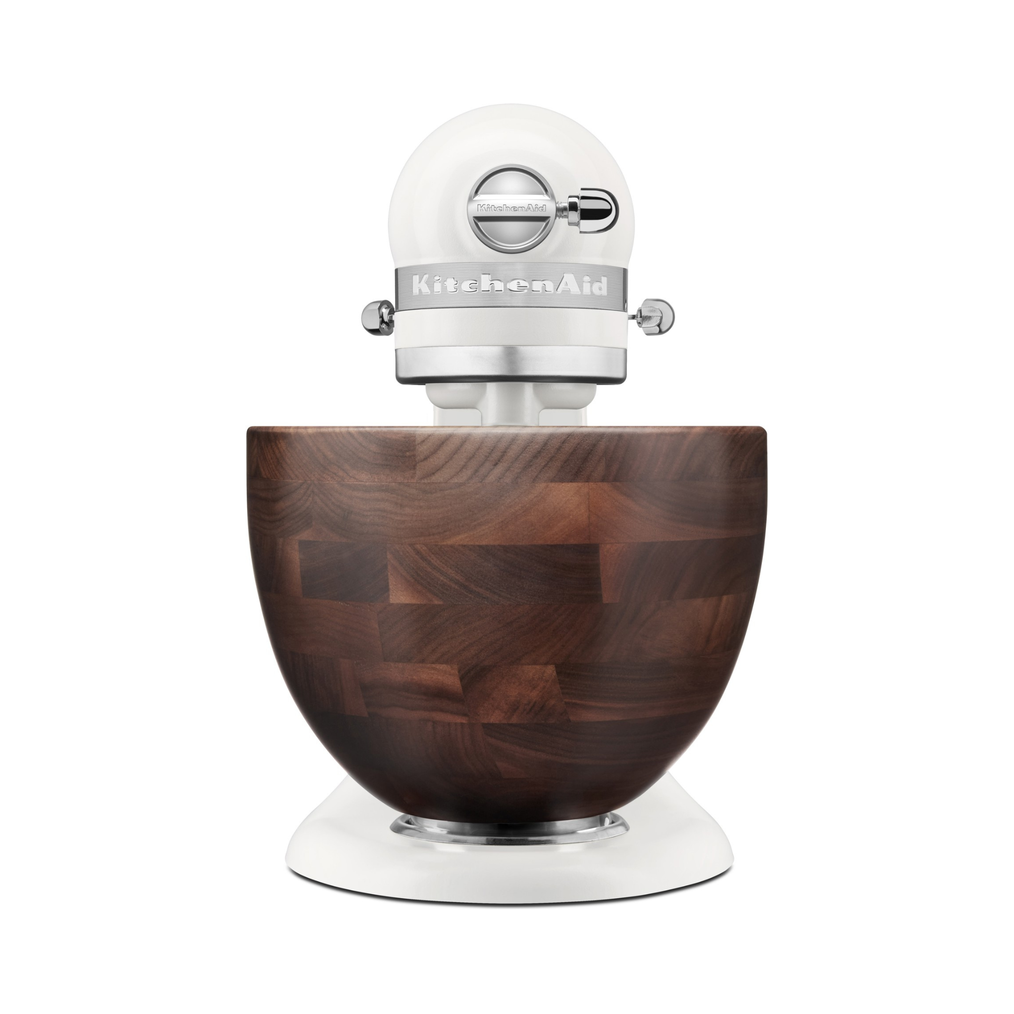 Batteur sur socle Artisan® à tête inclinable porcelaine et noyer 5 pintes – KitchenAid