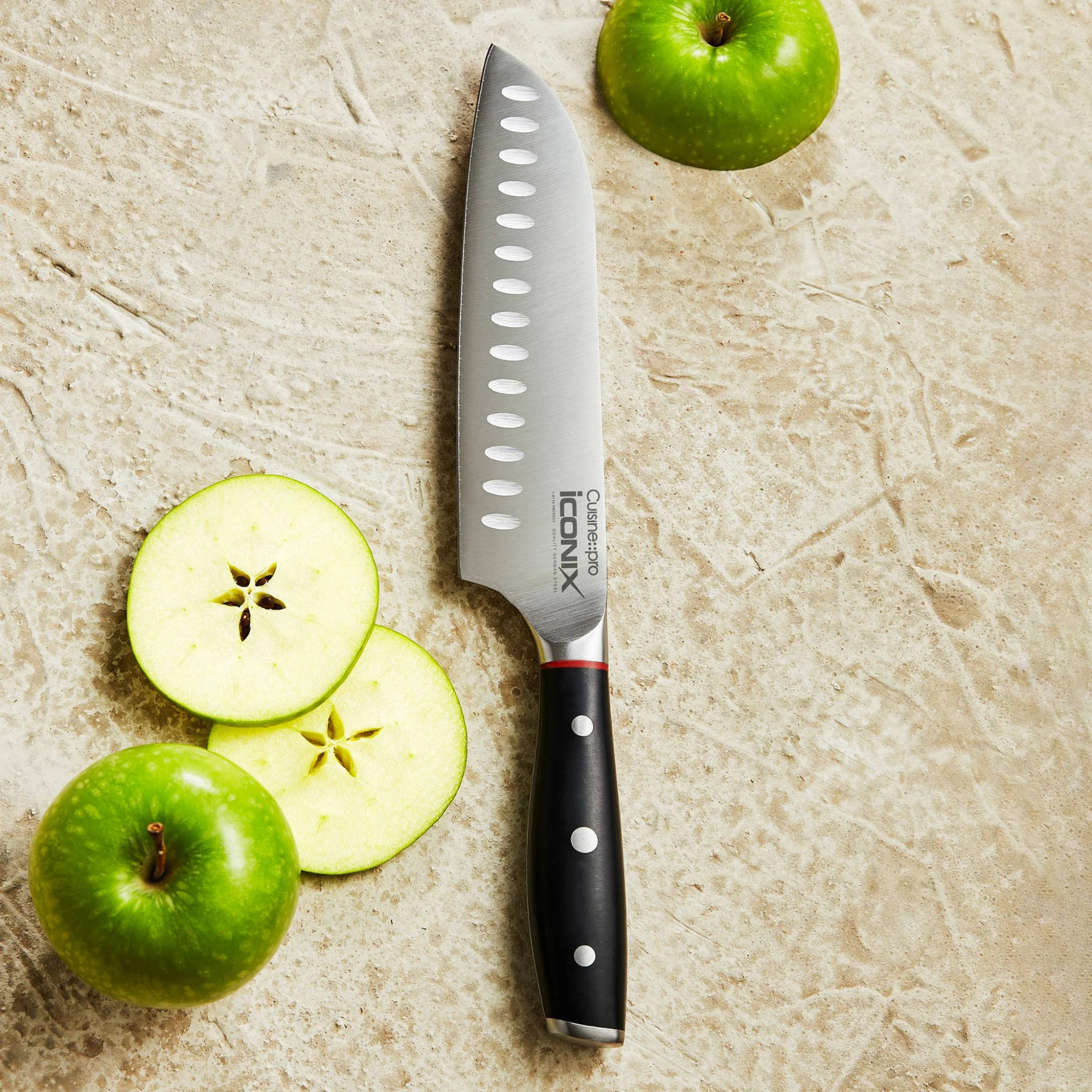 couteau santoku Cuisine::pro® iconiX™ vue de dessus