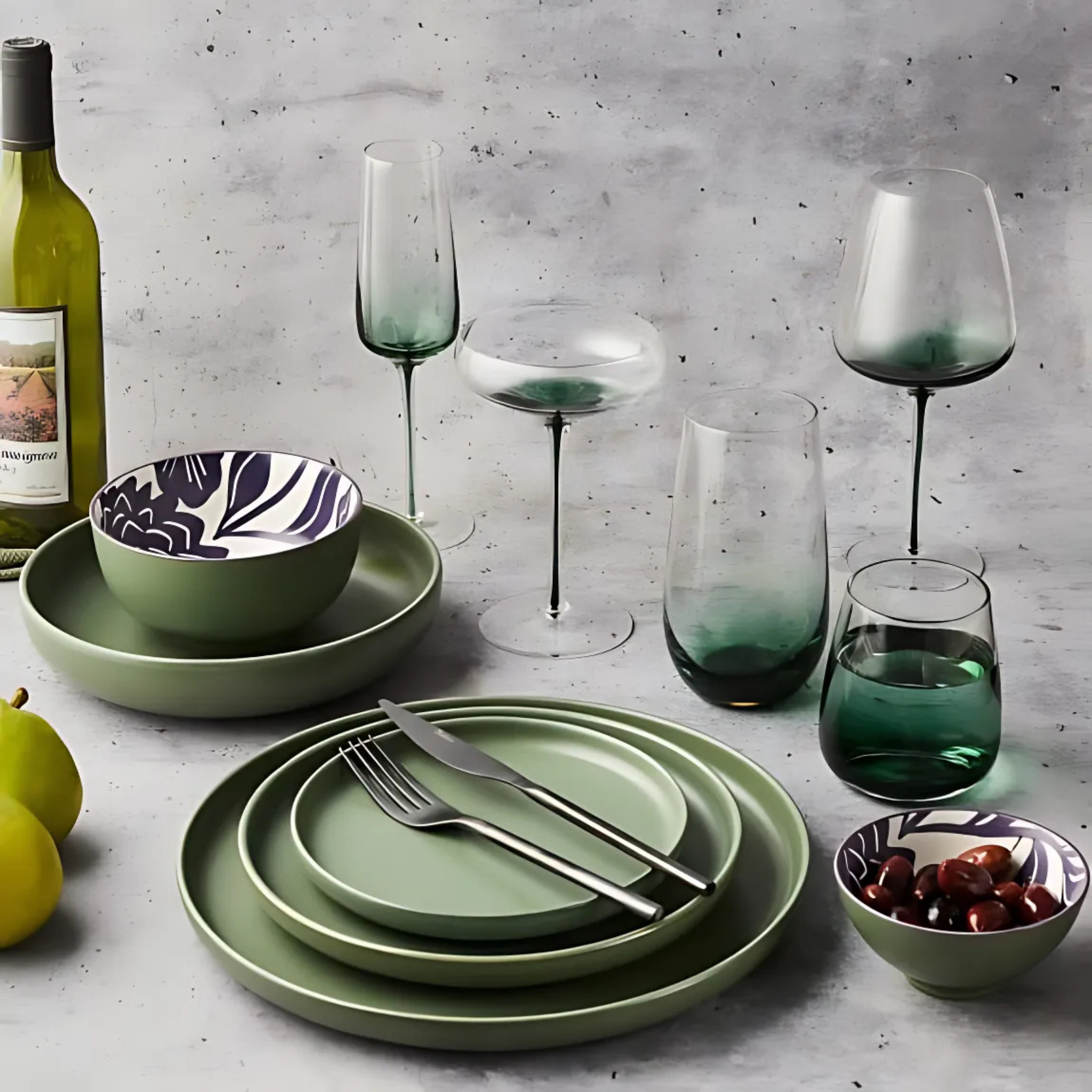 Set of 4 Gem Emerald 540 ml Wine Glasses