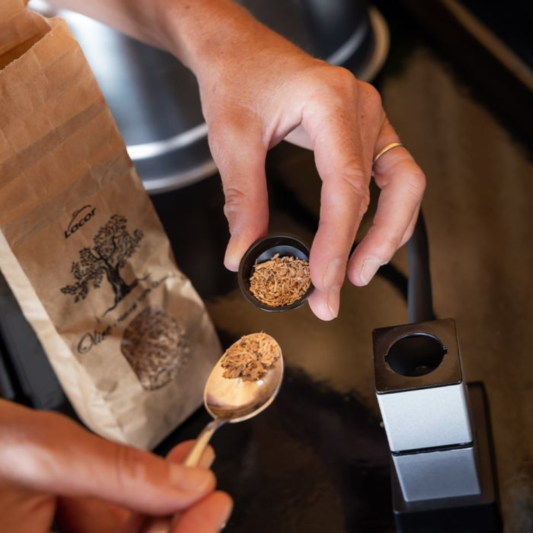 Ensemble de fumage avec cloche en inox - ENO