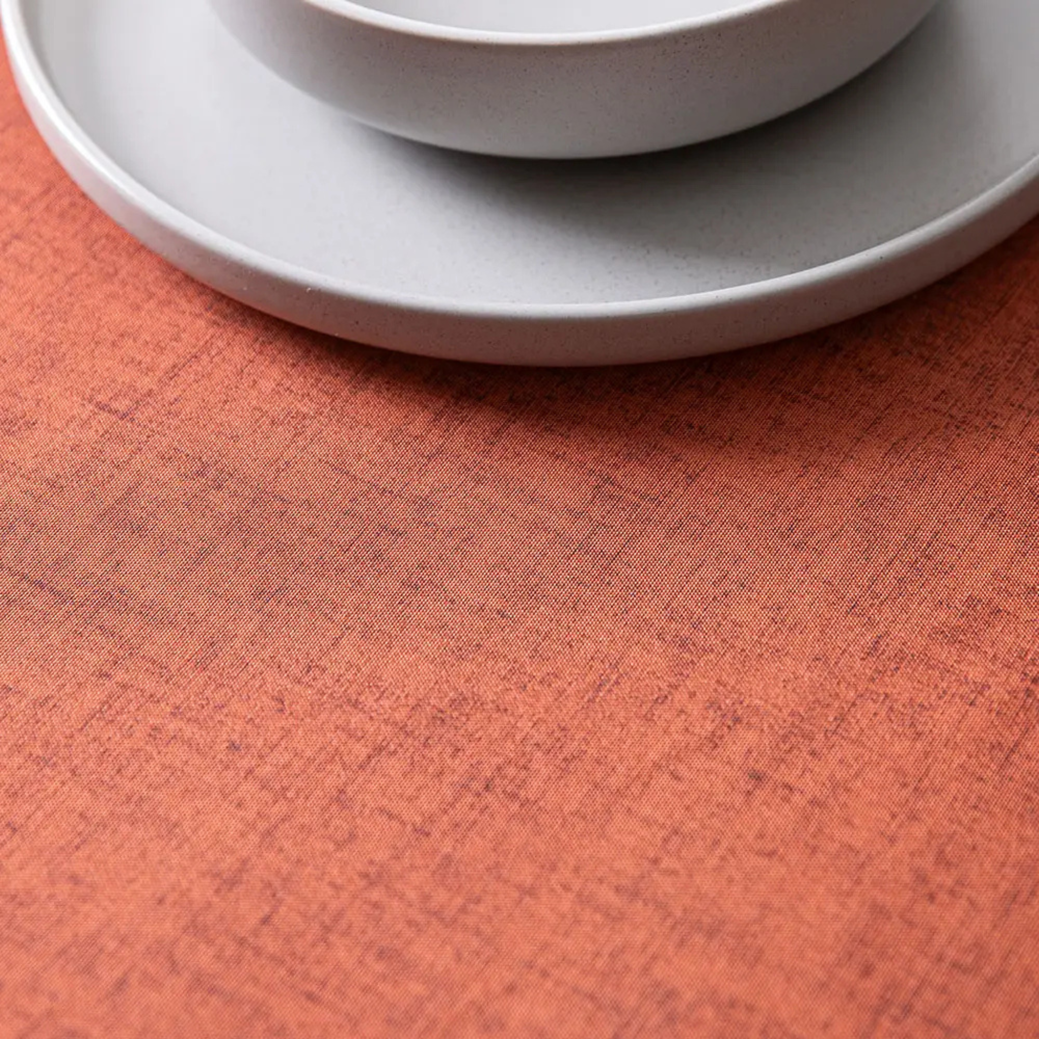 Orange Printed Polyester Rectangular Tablecloth 58x78"