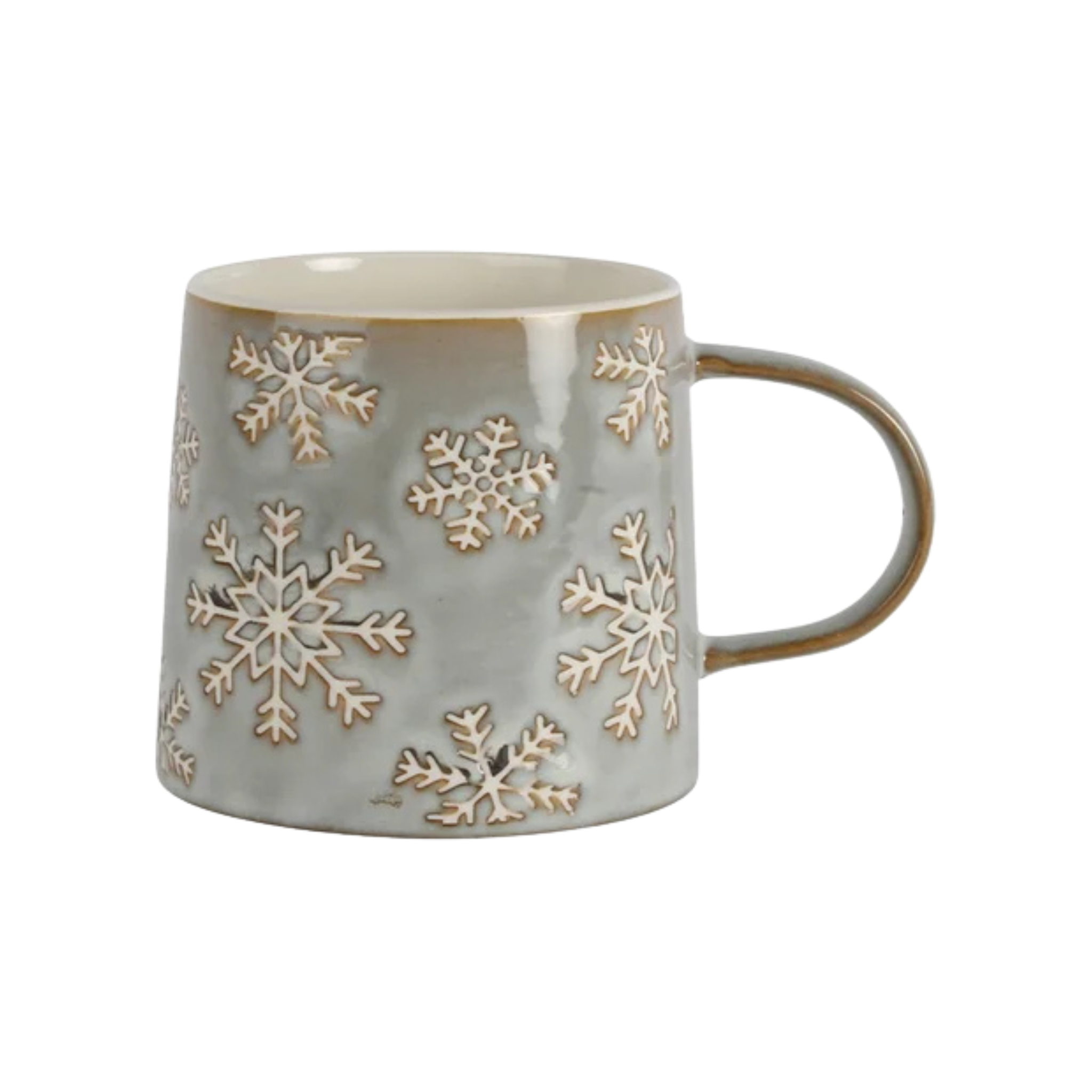 Tasse gris clair flocons de neige 500 ml