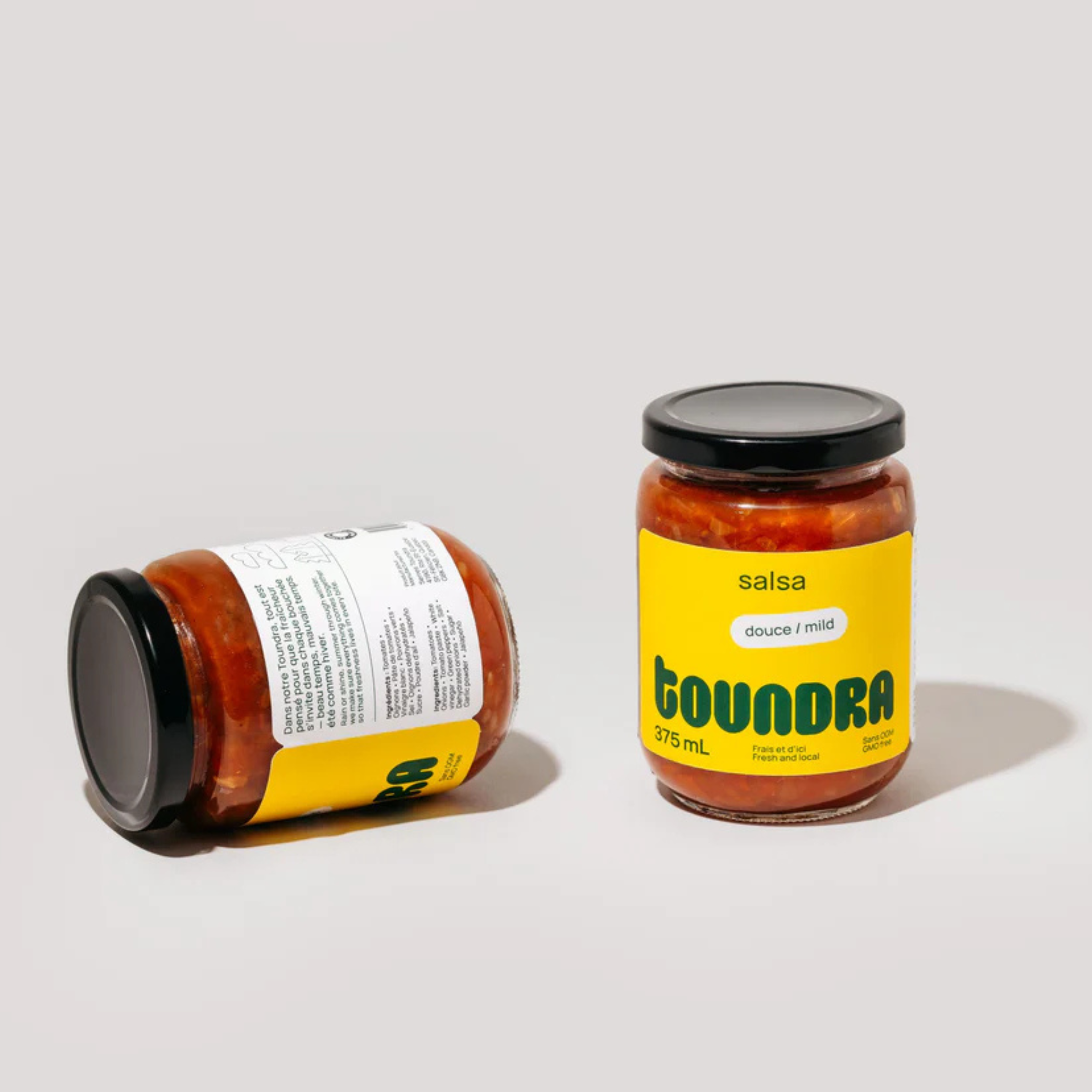 salsa douce vue de dessus en pot 375 ml