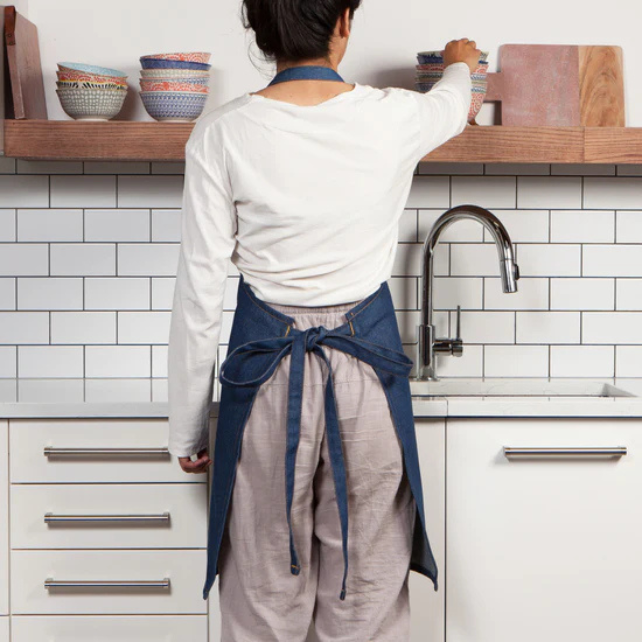 Washed Denim Chef Apron - Now Designs