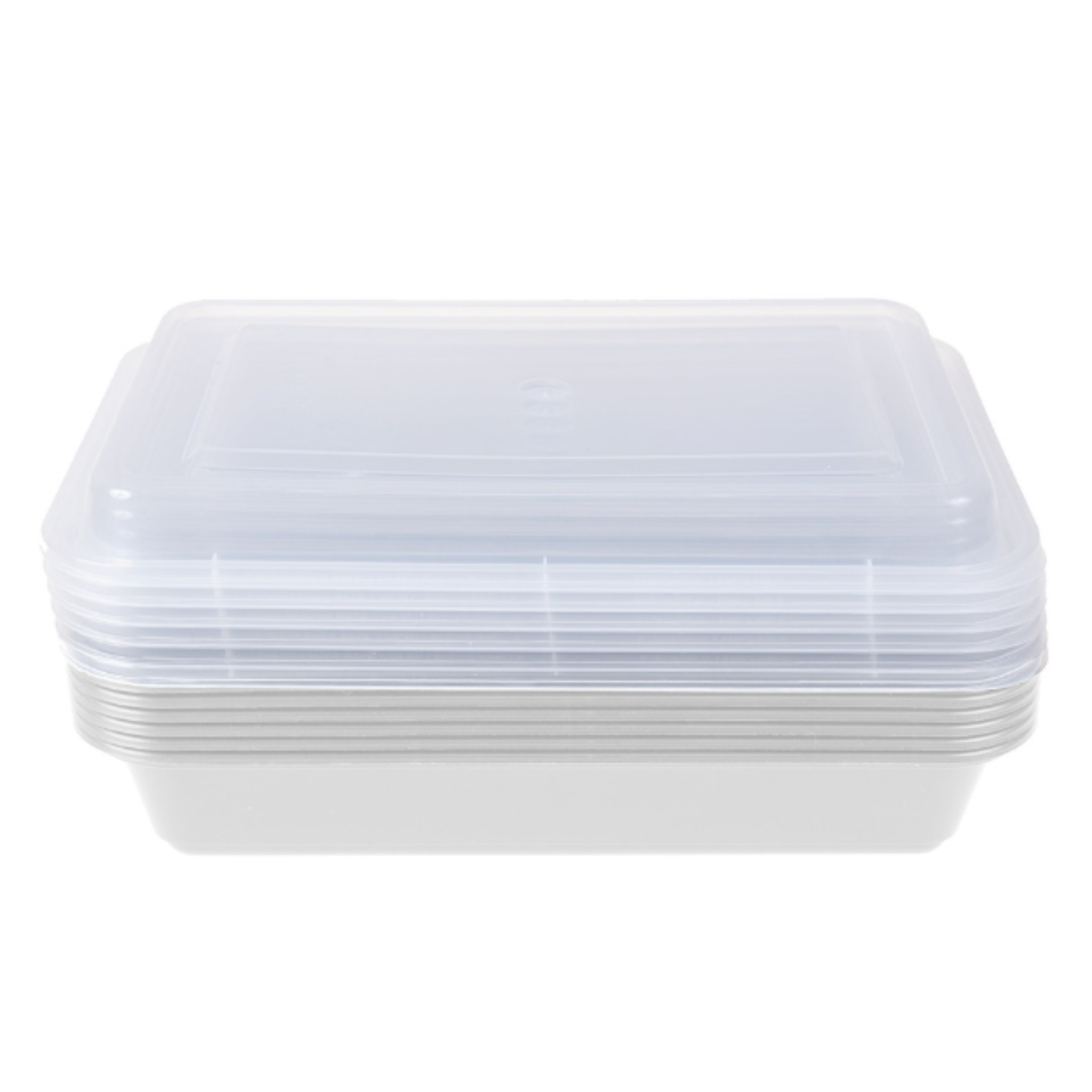 Set of 6 rectangular takeaway containers 800ml