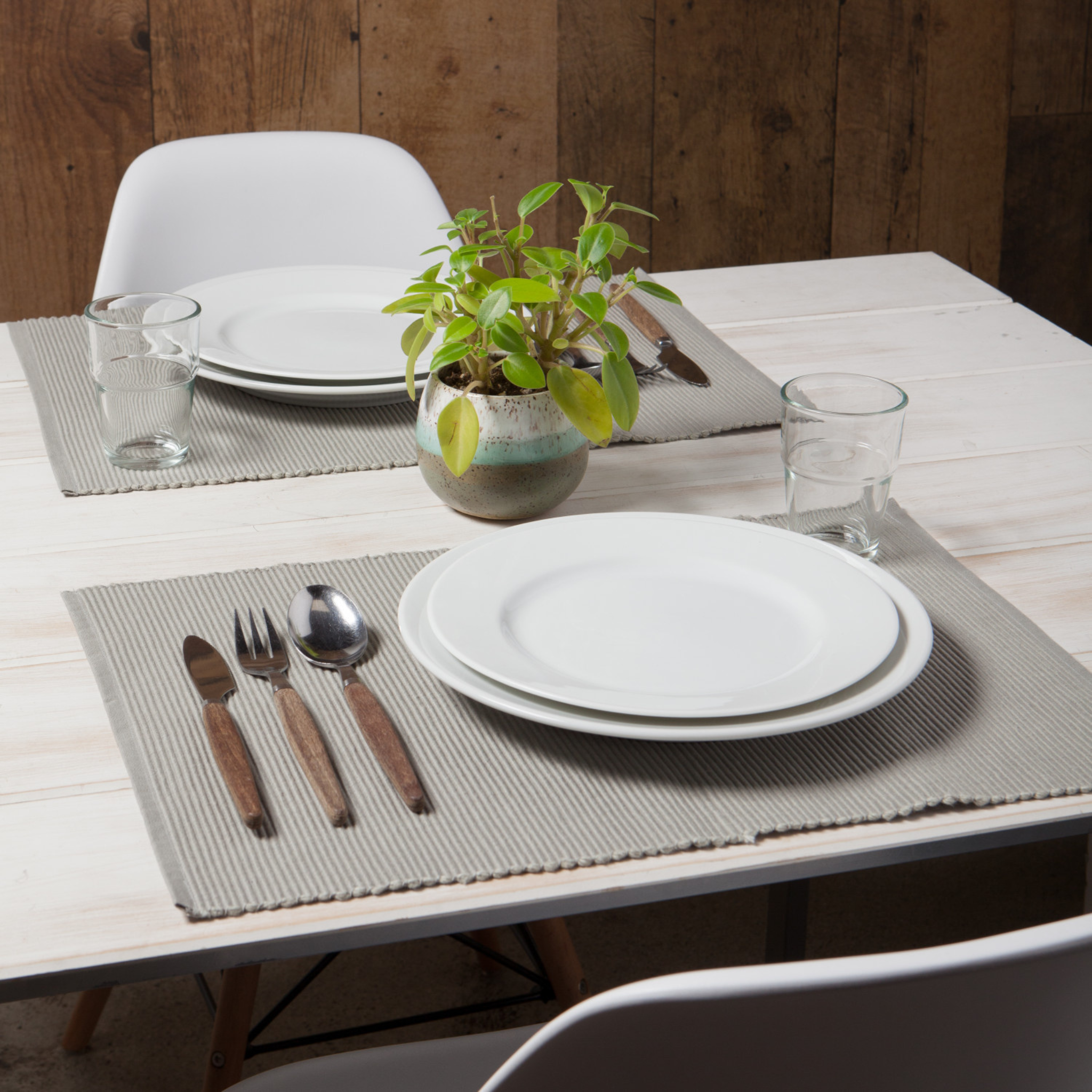 Napperon rectangulaire gris - Now Designs