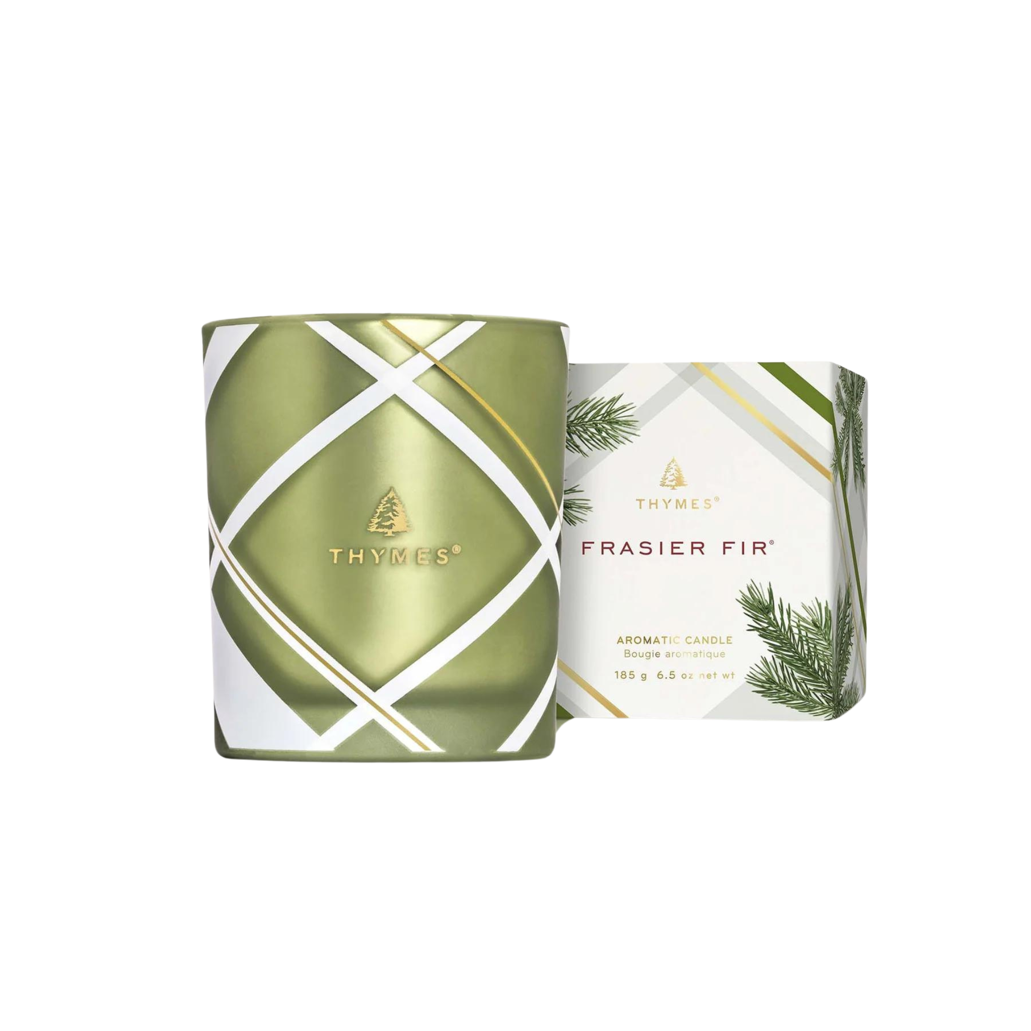 Chandelle à motifs écossais Frasier Fir 185 g - Thymes