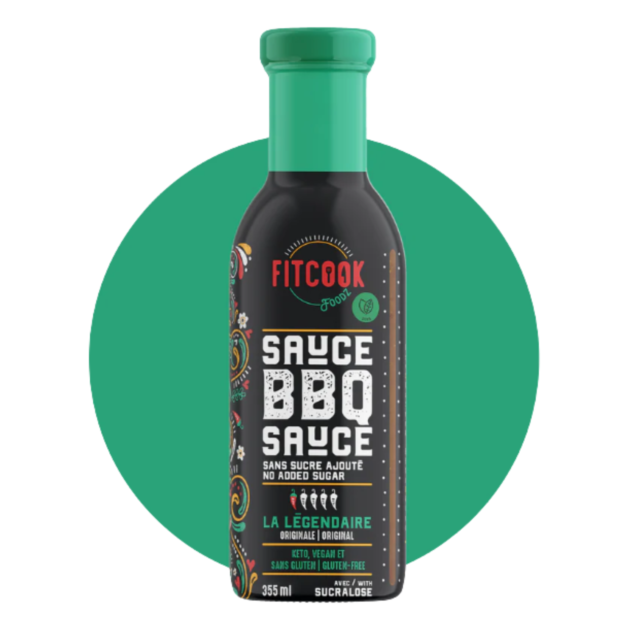 Sauce BBQ sans sucre La Légendaire 340ml - Le Fit Cook