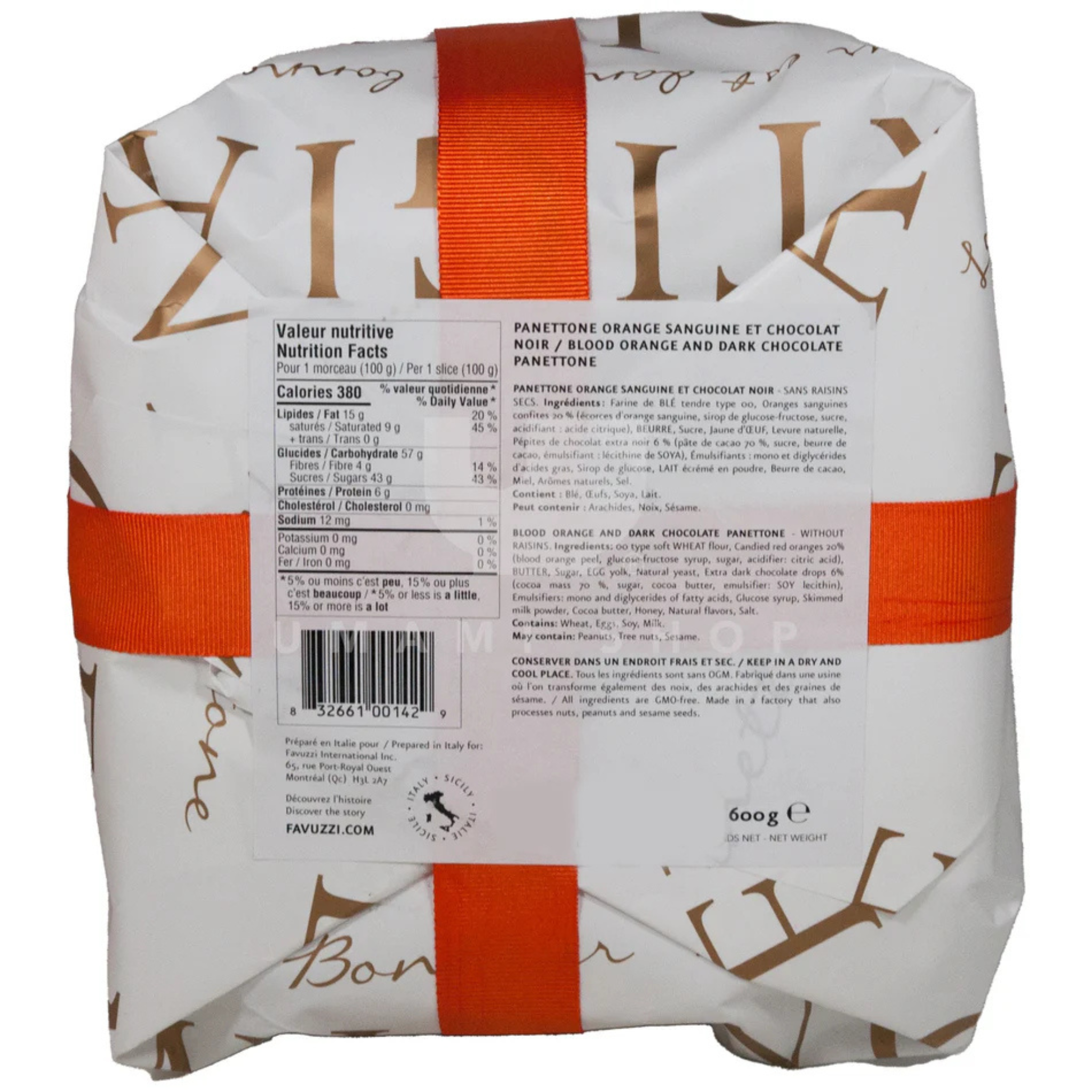 Panettone à l’orange sanguine et chocolat noir - Favuzzi