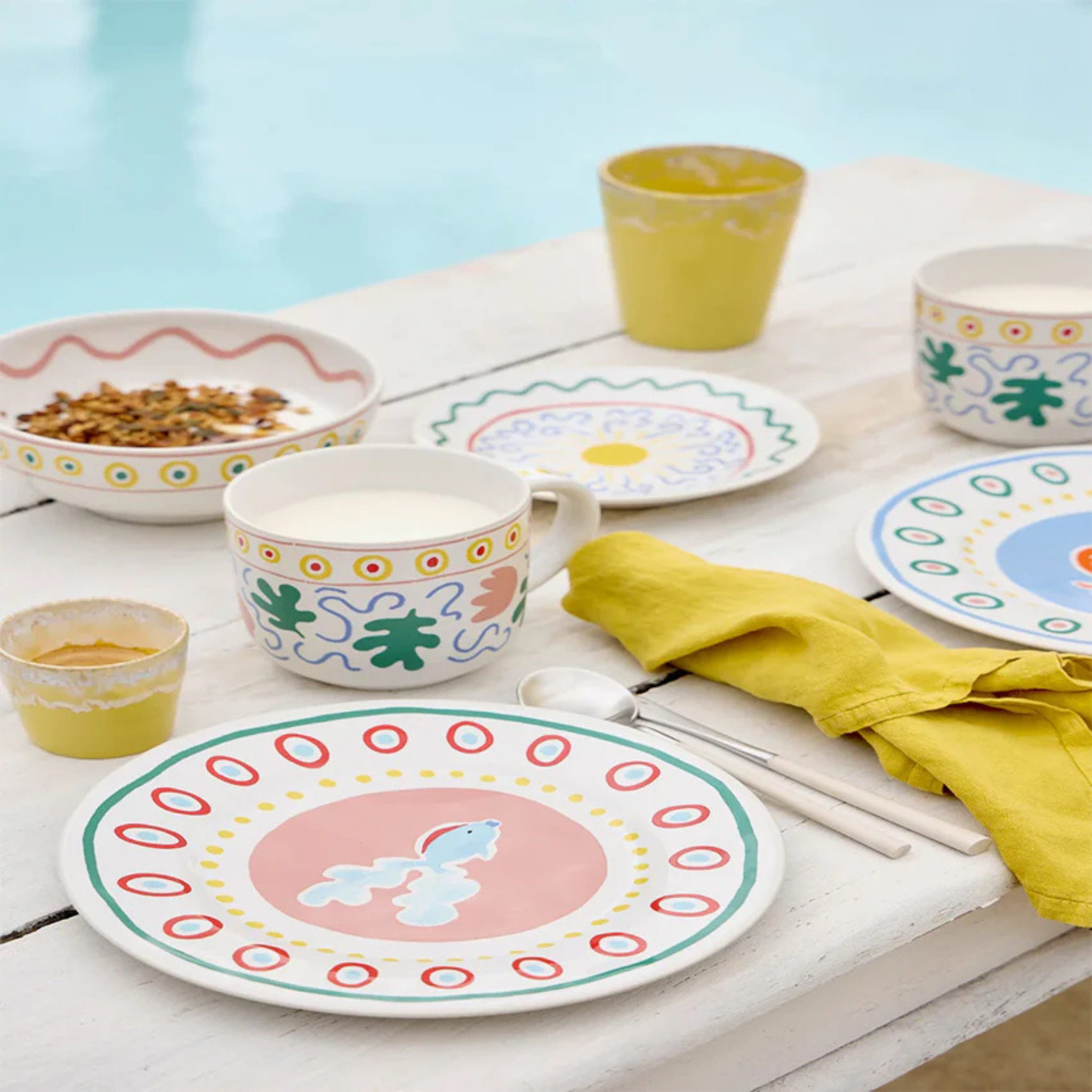 Assiette à dessert Summer Bliss Poisson 22.1cm - Costa Nova