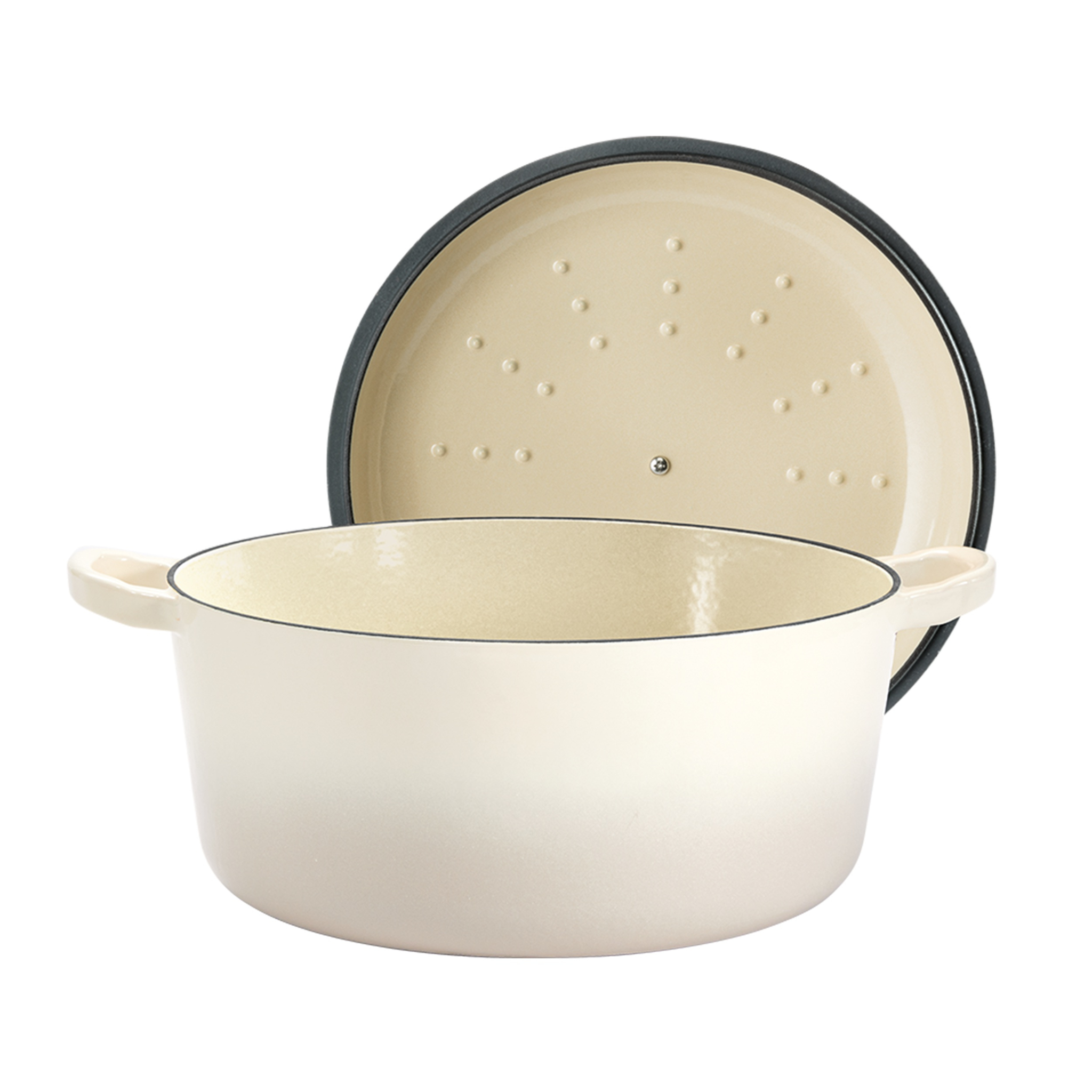 Cocotte ronde en fonte crème LE CONNOISSEUR™ 6,3 L - Cuisine::pro®