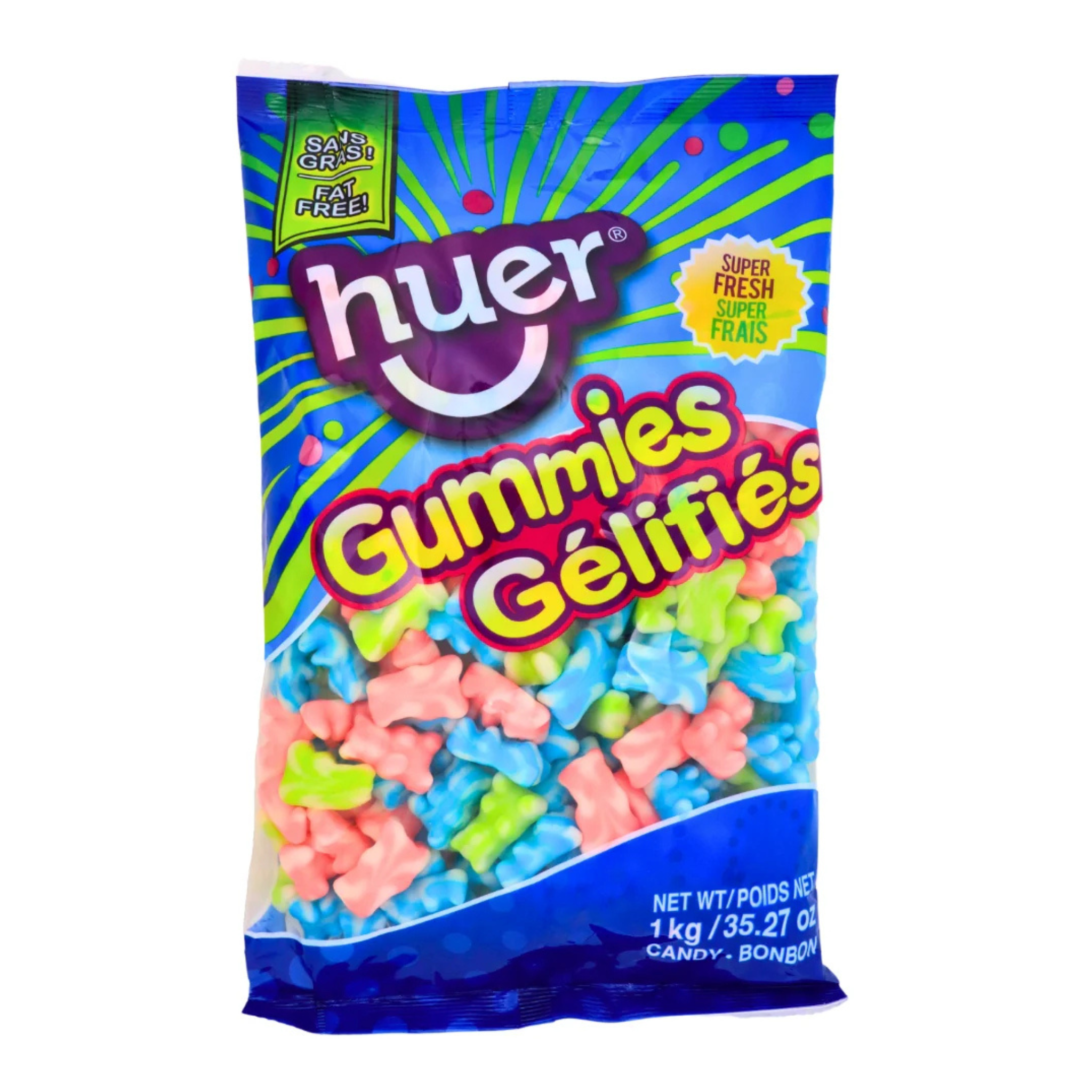 Bonbons gélifiés oursons tourbillon Huer en vrac vue complète
