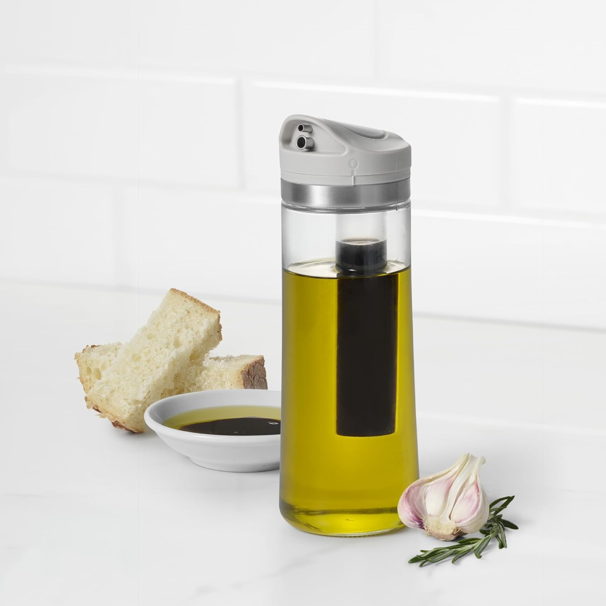 Starfrit 2-in-1 Double Compartment Glass Oil and Vinegar Dispenser 450 ml