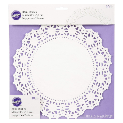 Ensemble de 10 napperons à pâtisserie Blancs 10 po - Wilton