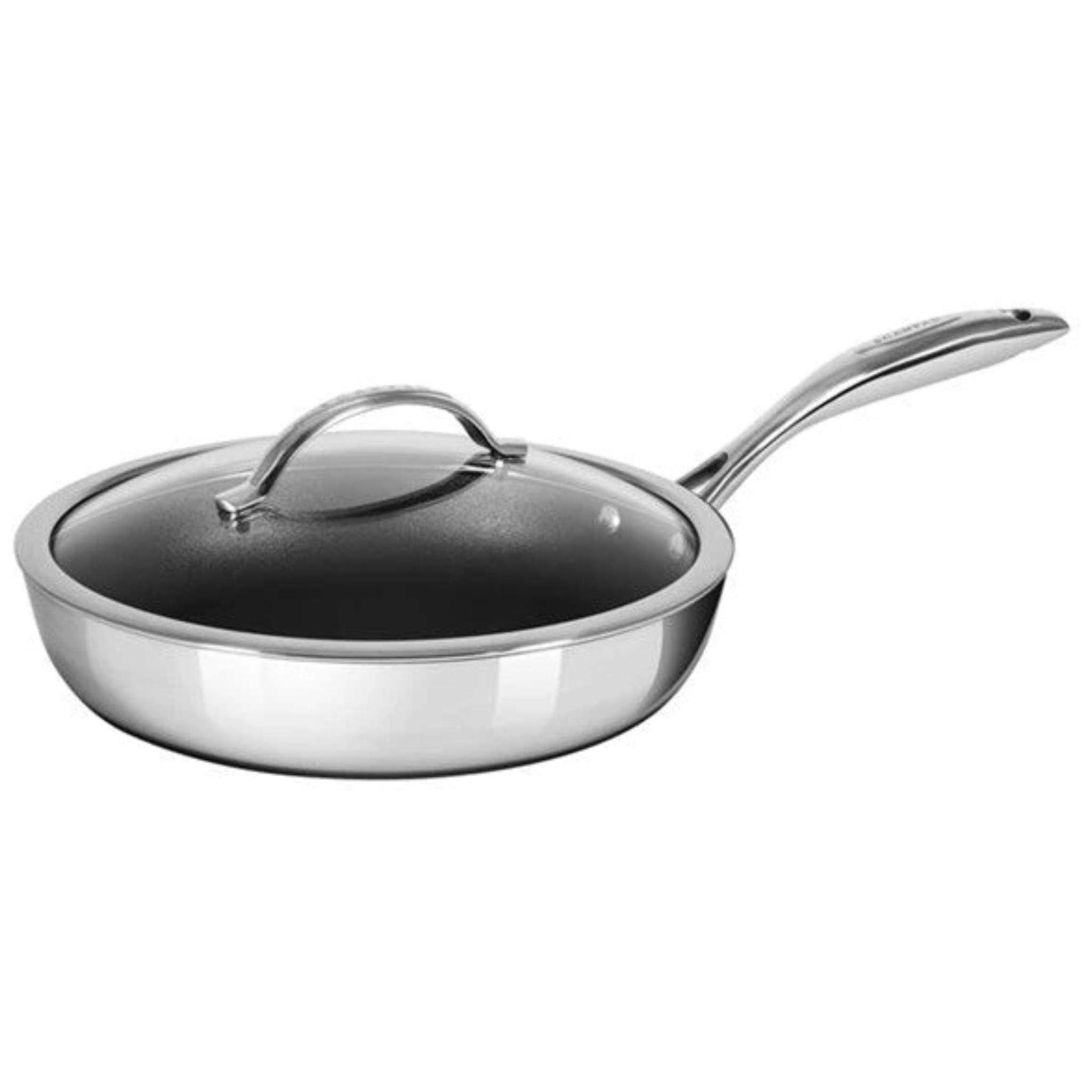 Sauteuse antiadhésive HaptIQ Scanpan 28 cm avec couvercle en acier inoxydable finition miroir