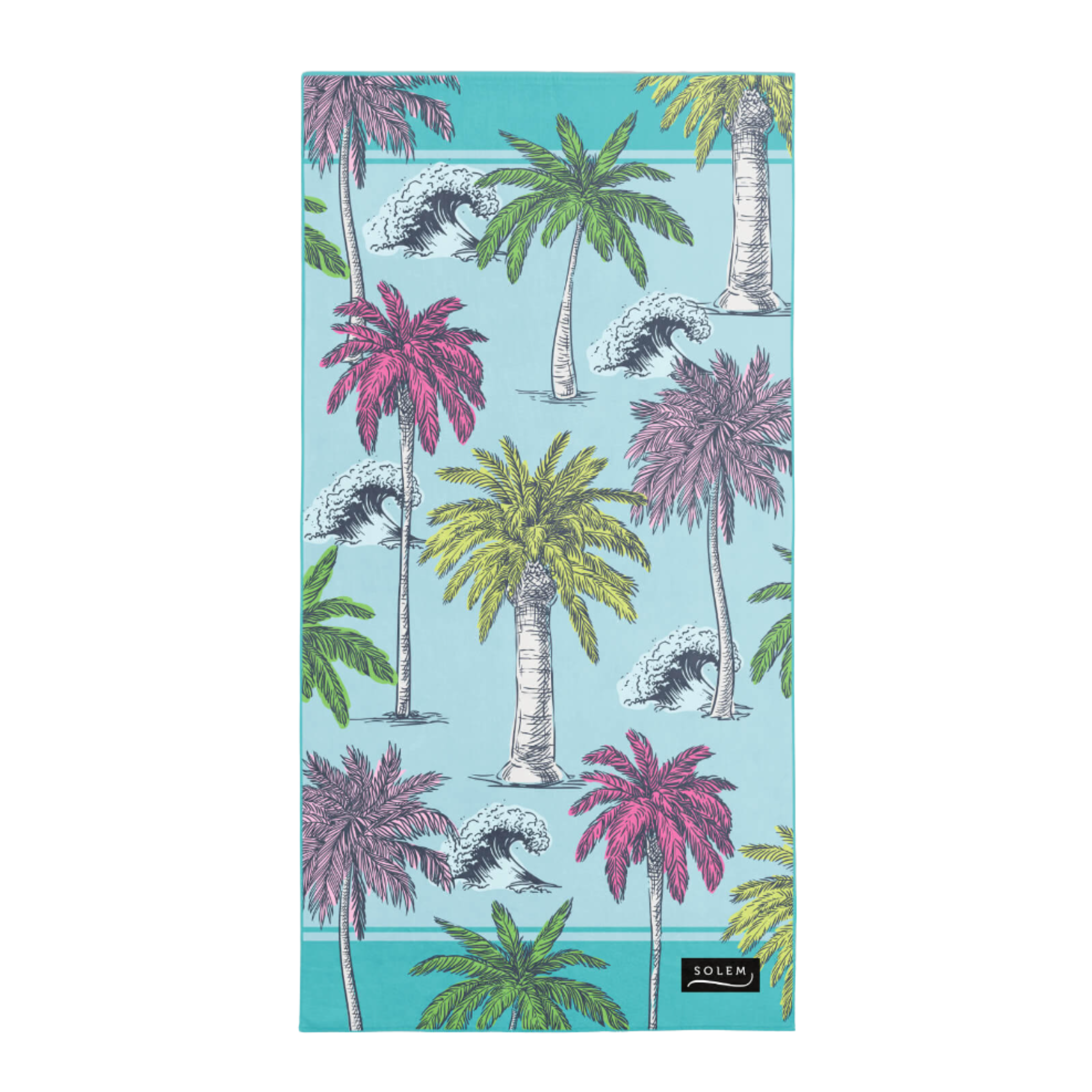 Serviette de plage en microfibre Brise Tropicale XL - Solem