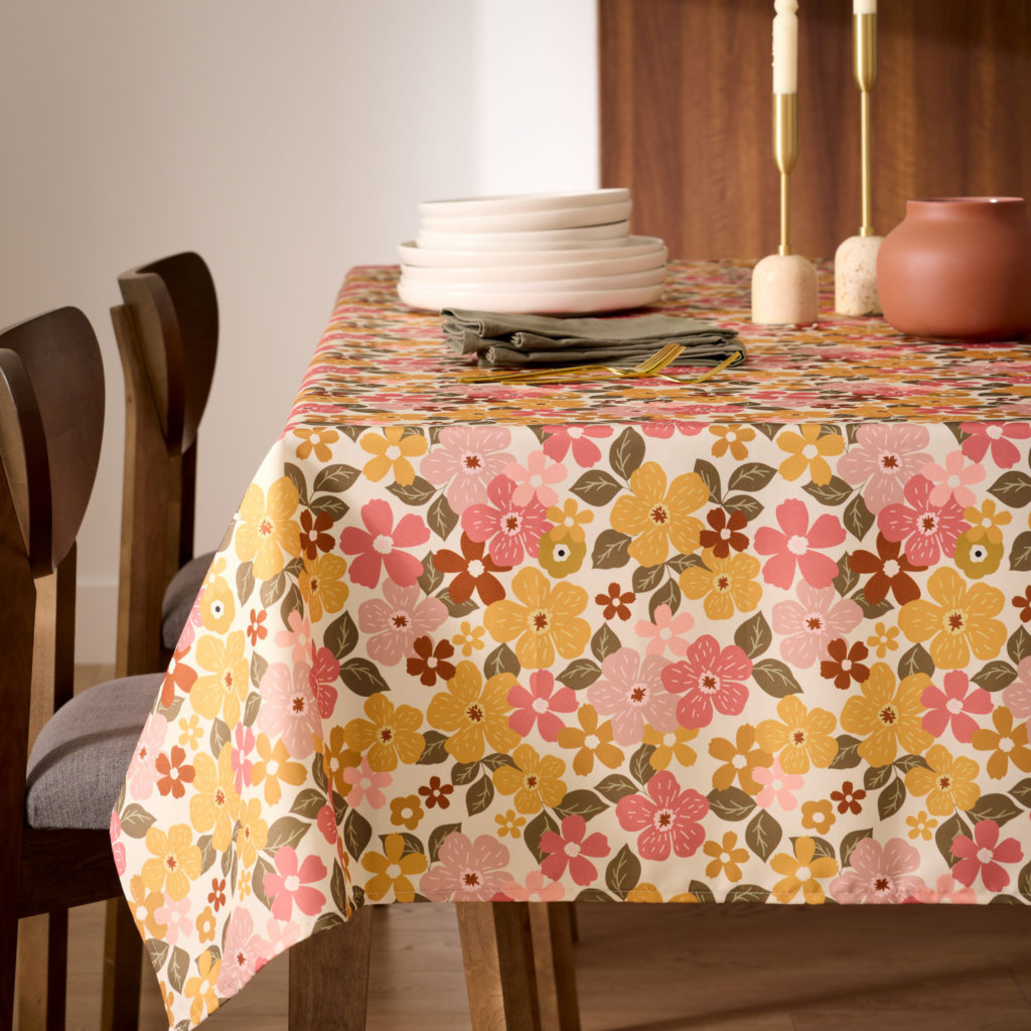 Nappe carrée fleurie Alice 60 x 60 po – Kabane