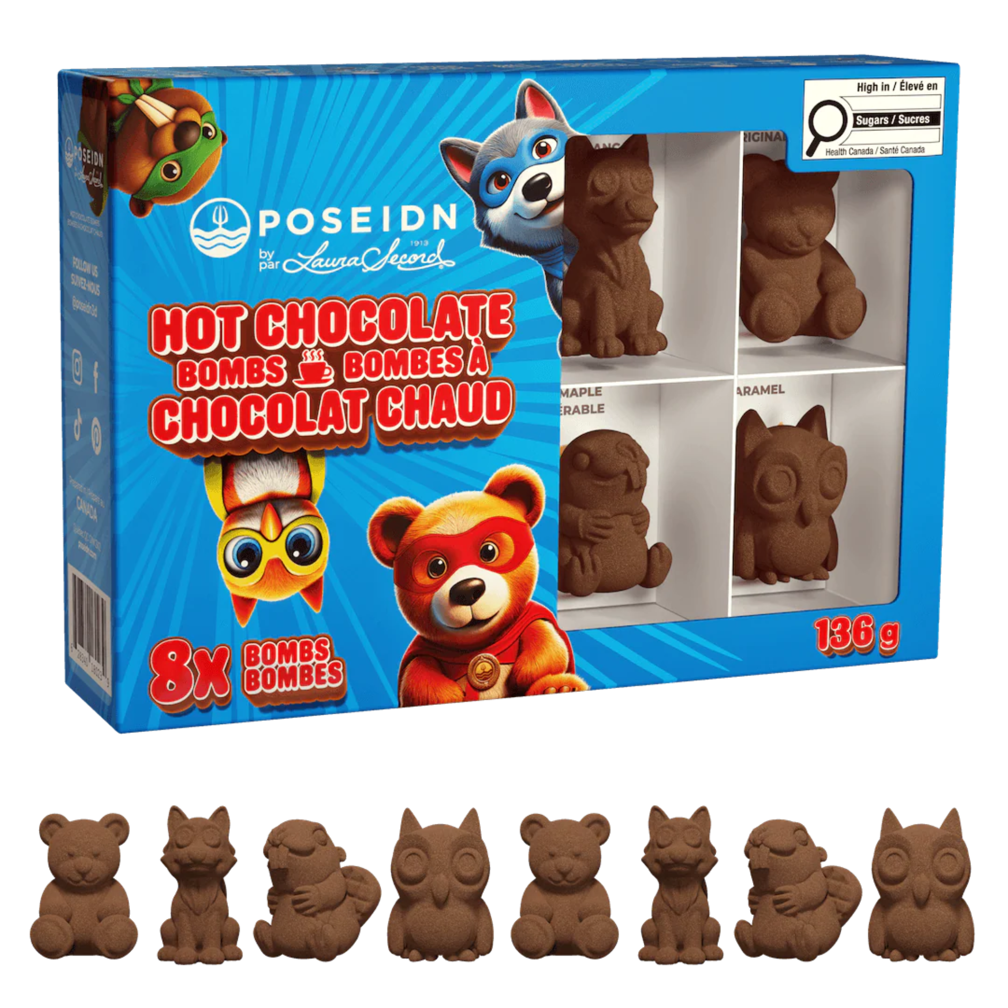 Set of 8 Superhero Hot Chocolates – Poseidon