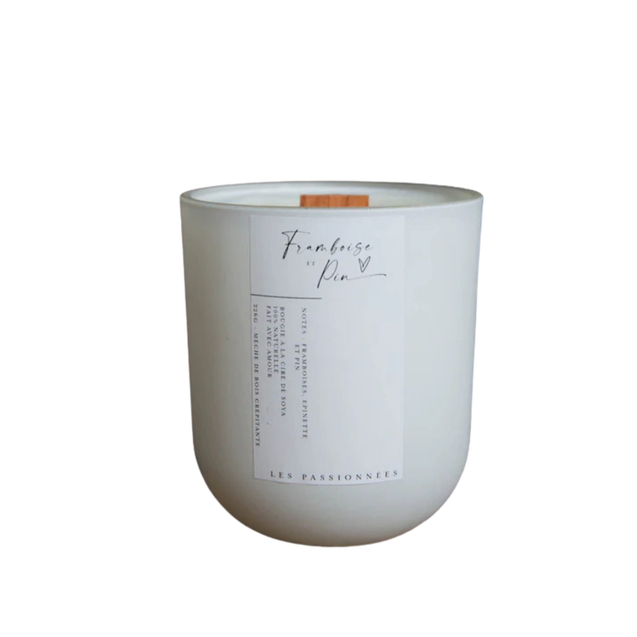 Chandelle rechargeable Framboise & Pin 226g - Les Passionnées