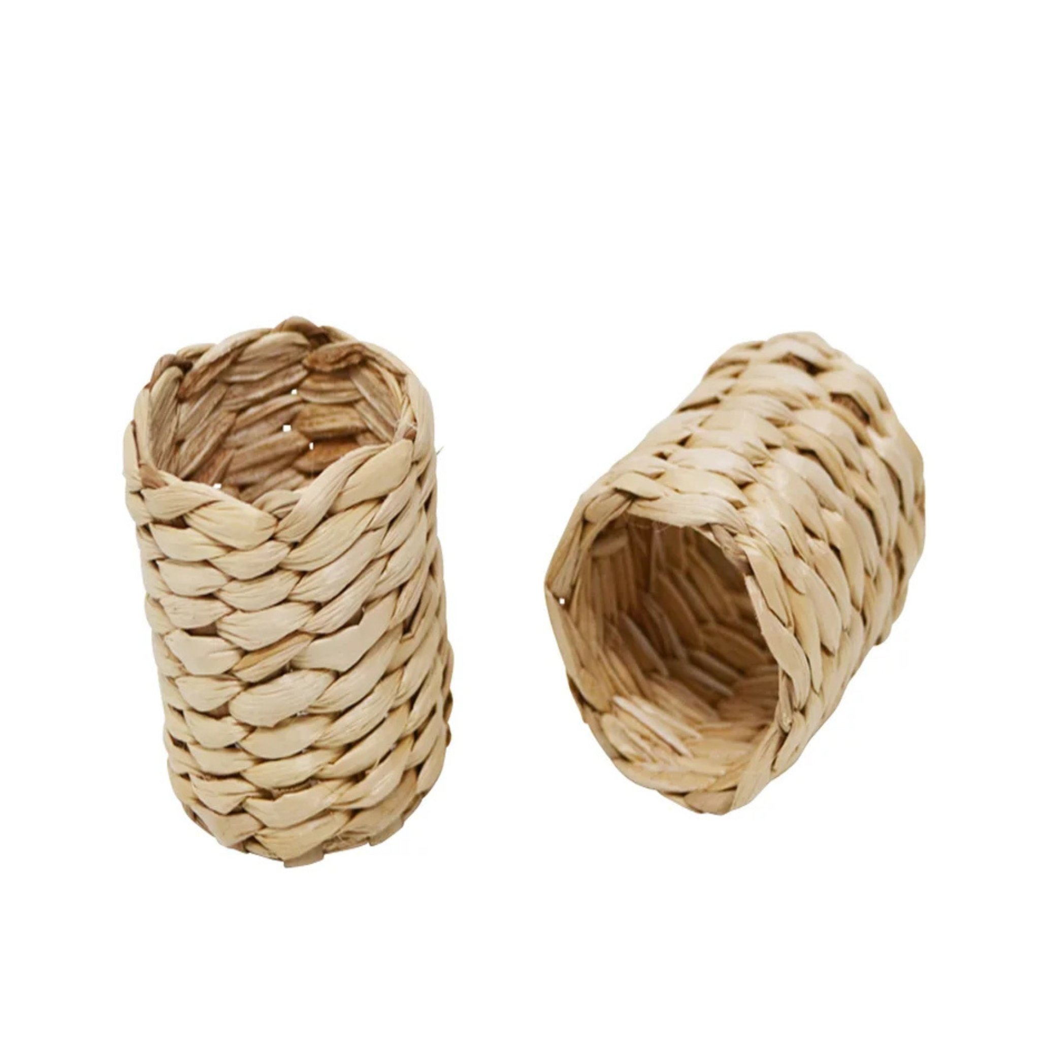 Ensemble de 4 anneaux de serviette en paille