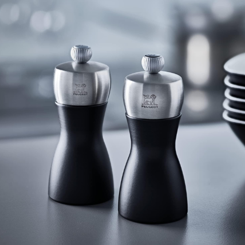 Ensemble de moulins à sel et à poivre en acier inoxydable 12 cm - Peugeot